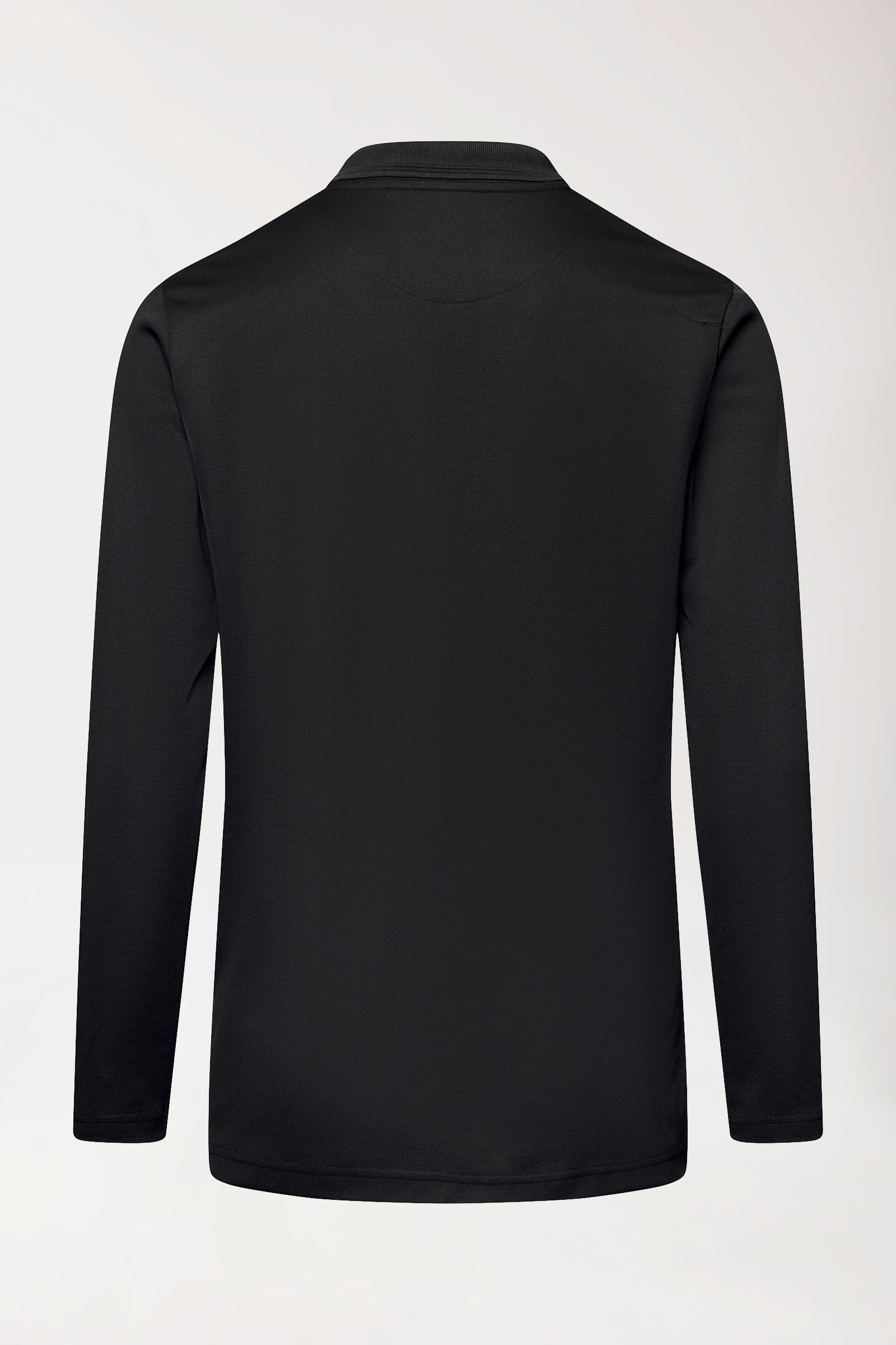 COMFY FLEX stretch longsleeve heren - polokraag zwart