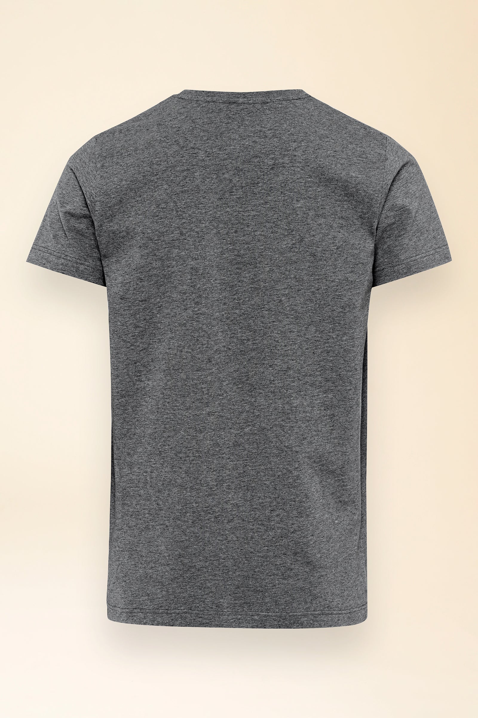 KAERE shirt heren - korte mouw donkergrijs melange
