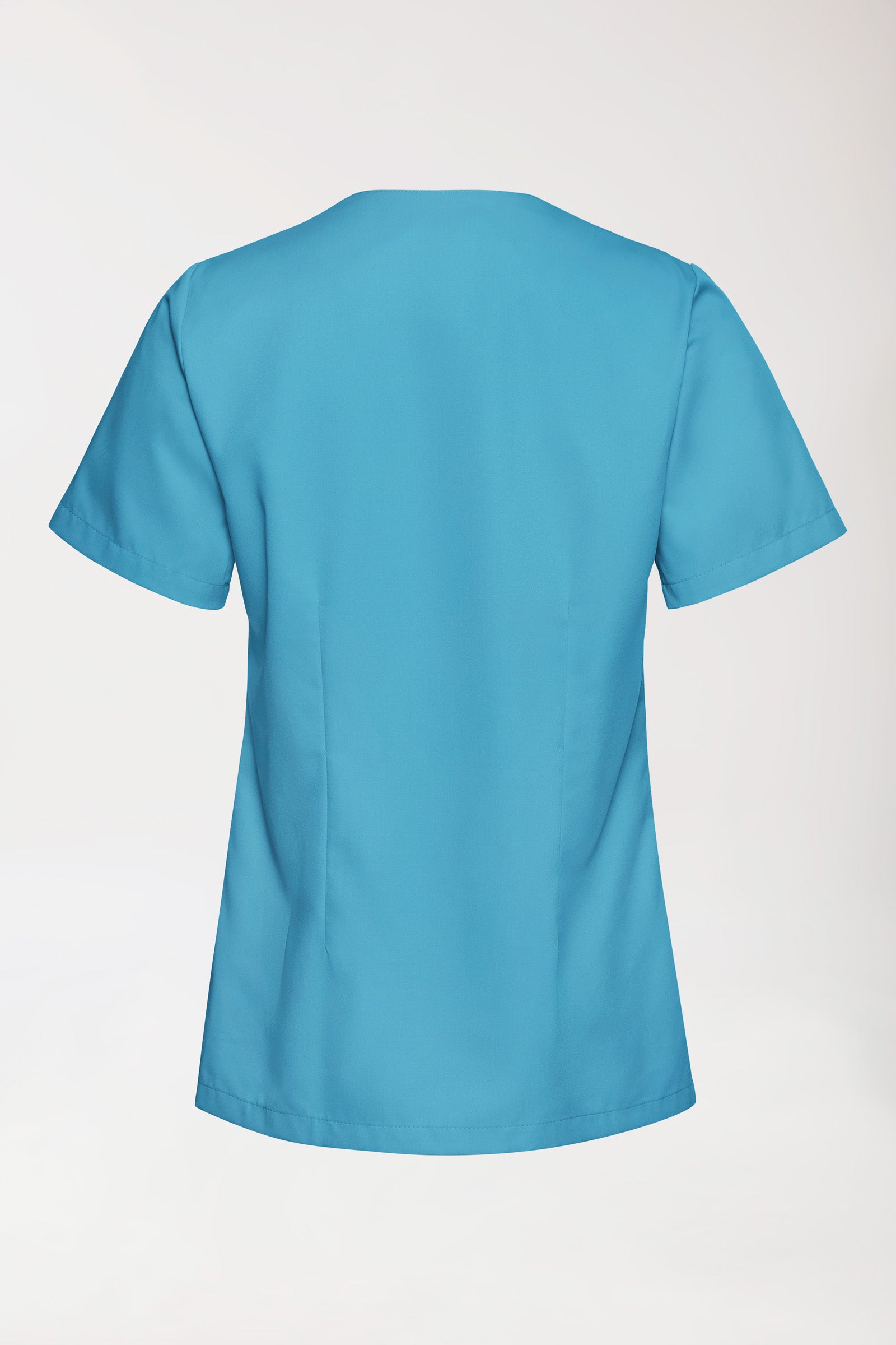 TENCEL™ oversteektuniek dames - V-hals donker turquoise, Achterzijde view