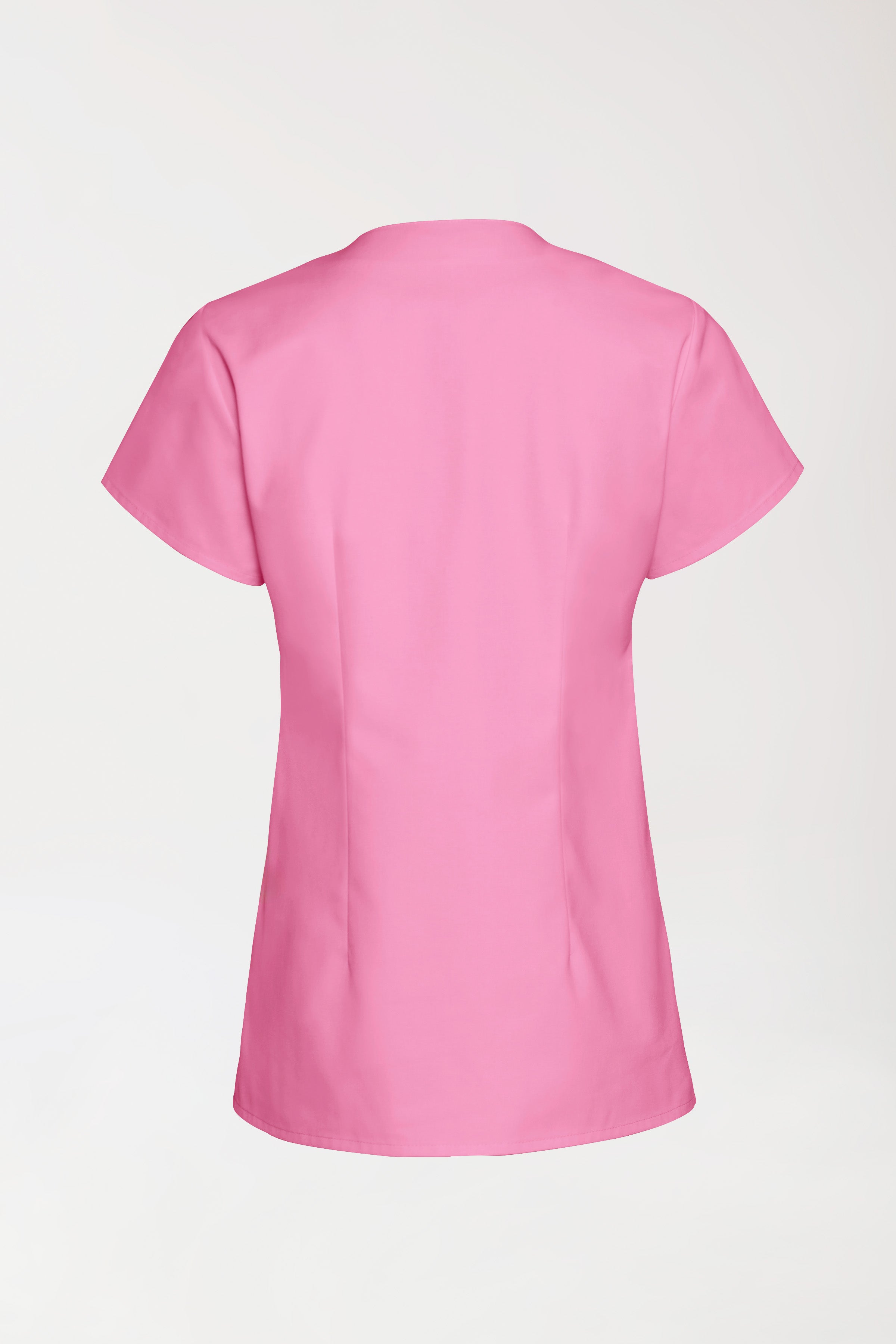 JUST STRONG oversteektuniek dames - hoekige hals rosy pink, Achterzijde view
