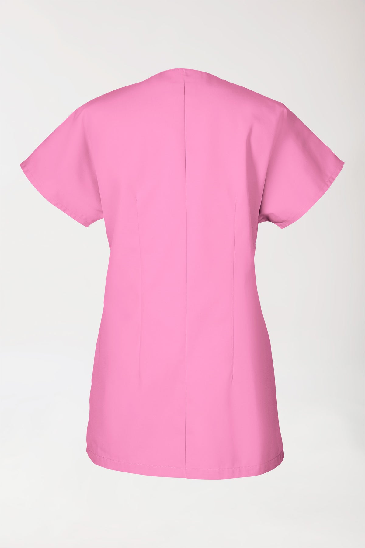 tuniek dames met drukknopen en v-hals rosy pink, Achterzijde view