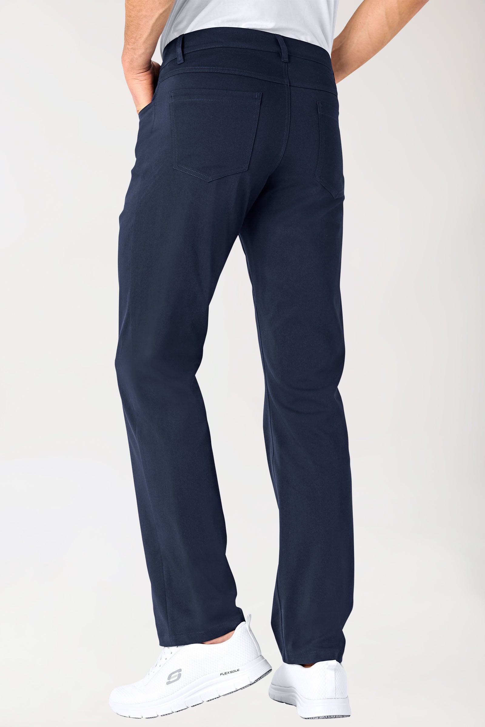 5-pocket broek heren stretch - rechte pijp navy