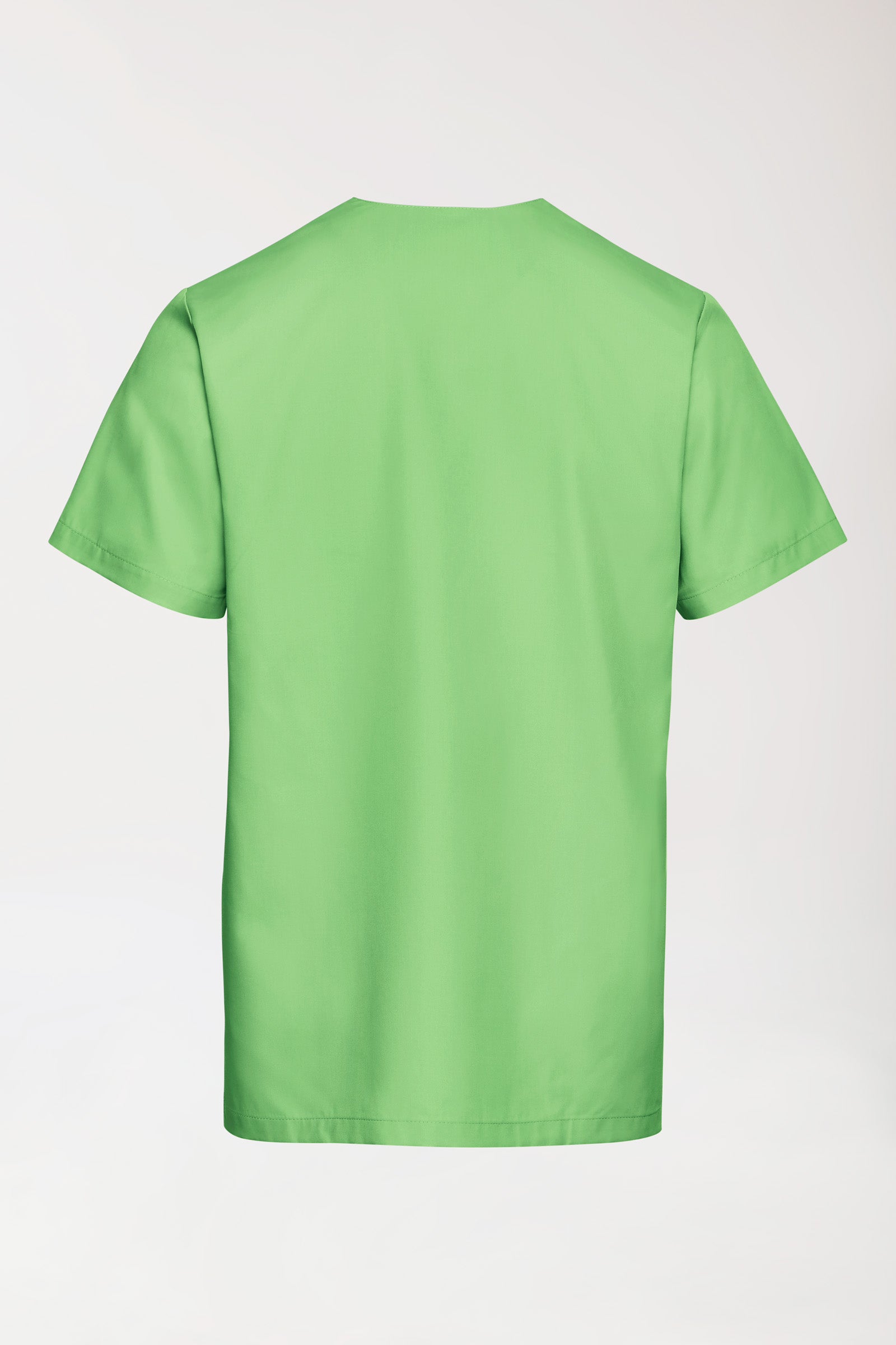 TENCEL™ oversteektuniek heren - V-hals appelgroen, Achterzijde view
