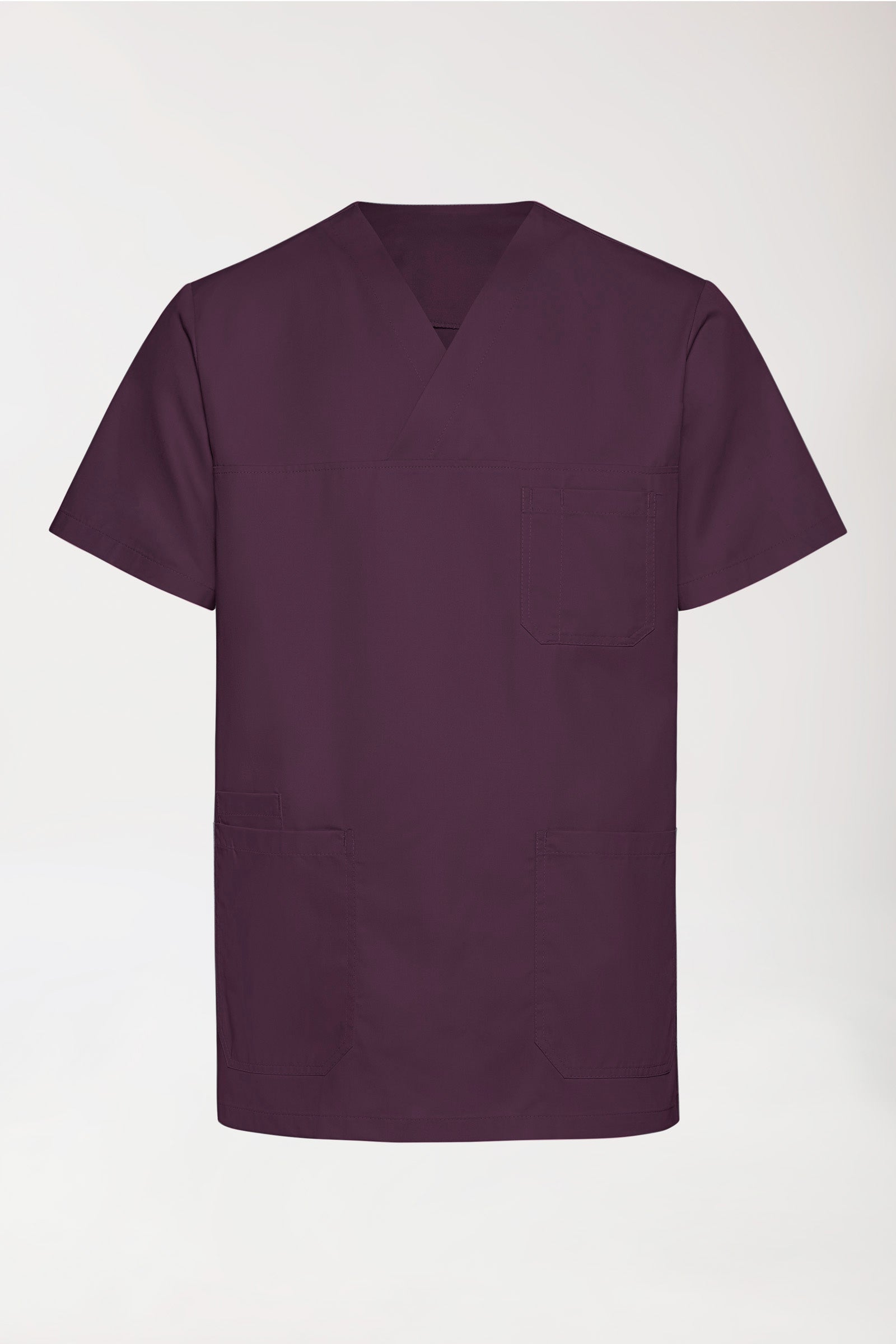TENCEL™ oversteektuniek heren - V-hals black berry, Achterzijde view