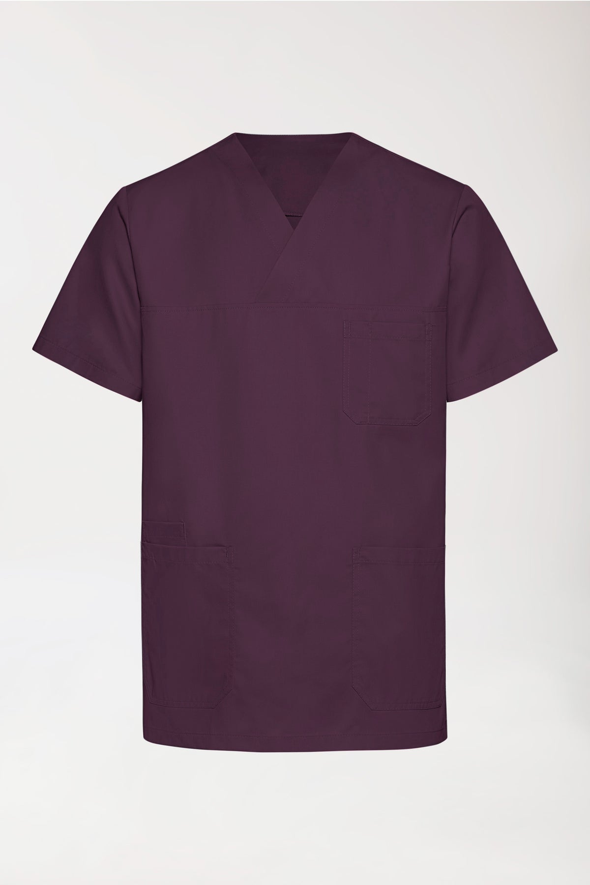TENCEL™ oversteektuniek heren - V-hals black berry, Achterzijde view