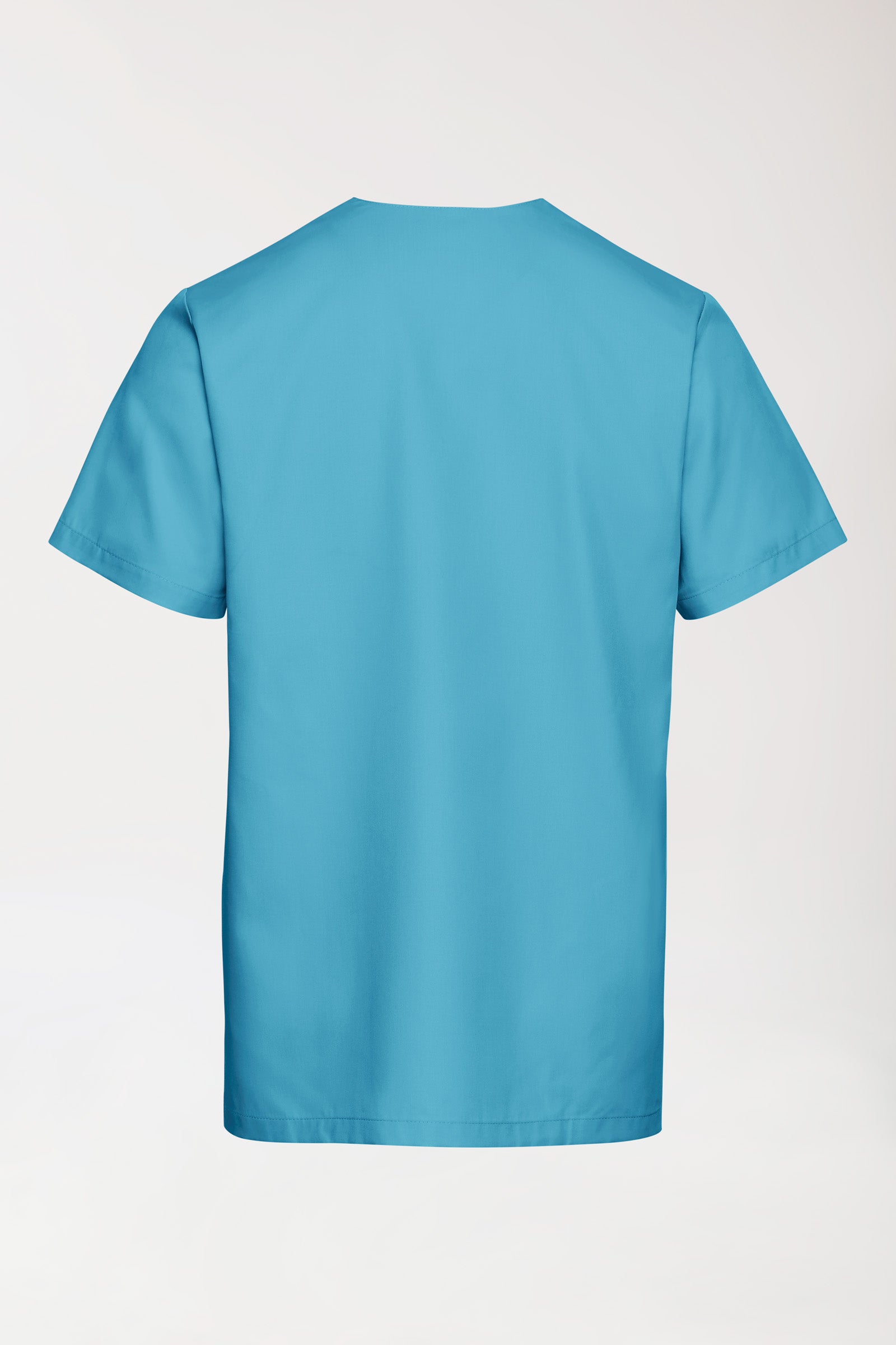 TENCEL™ oversteektuniek heren - V-hals donker turquoise, Achterzijde view