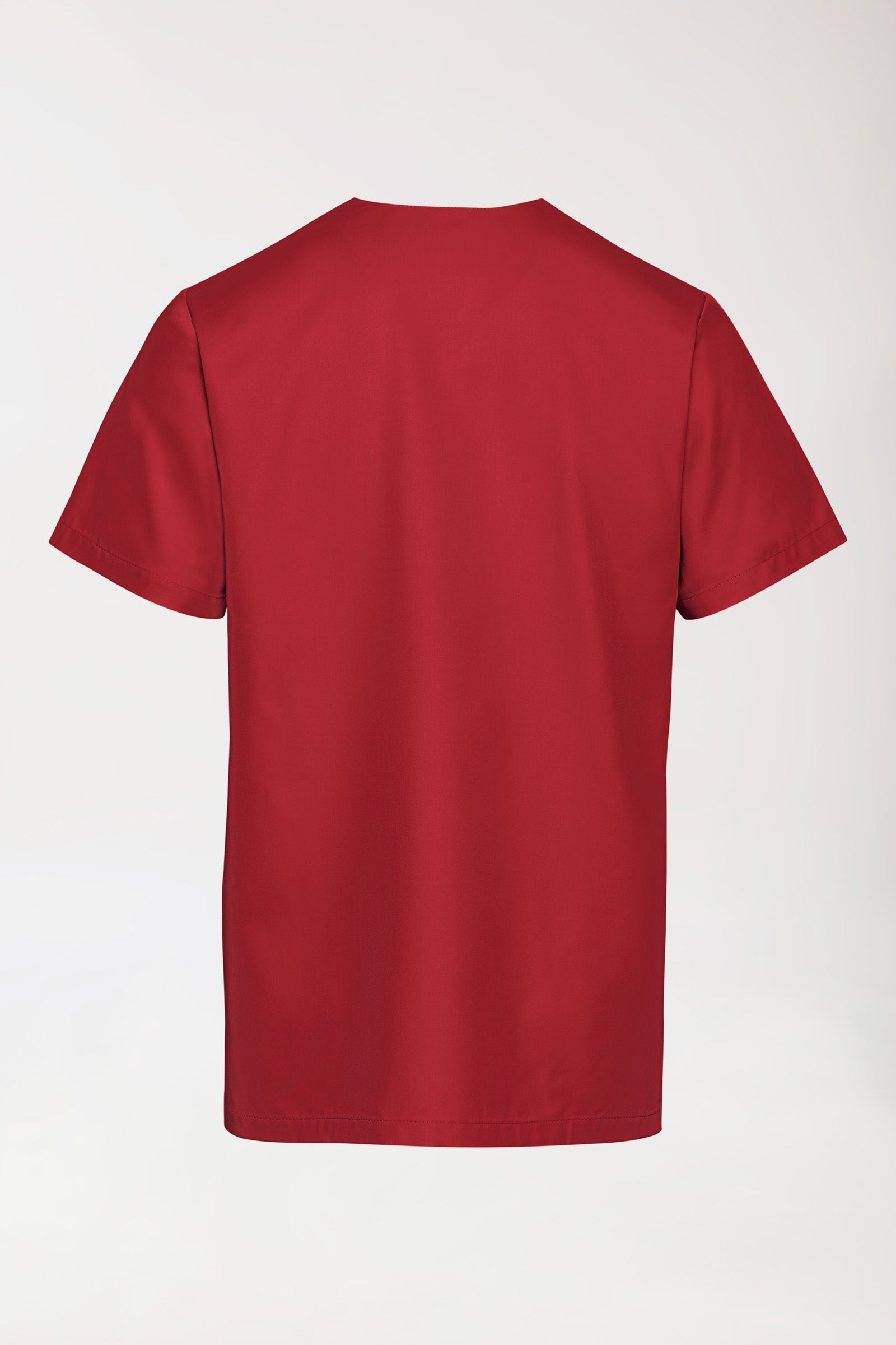TENCEL™ oversteektuniek heren - V-hals rood, Achterzijde view