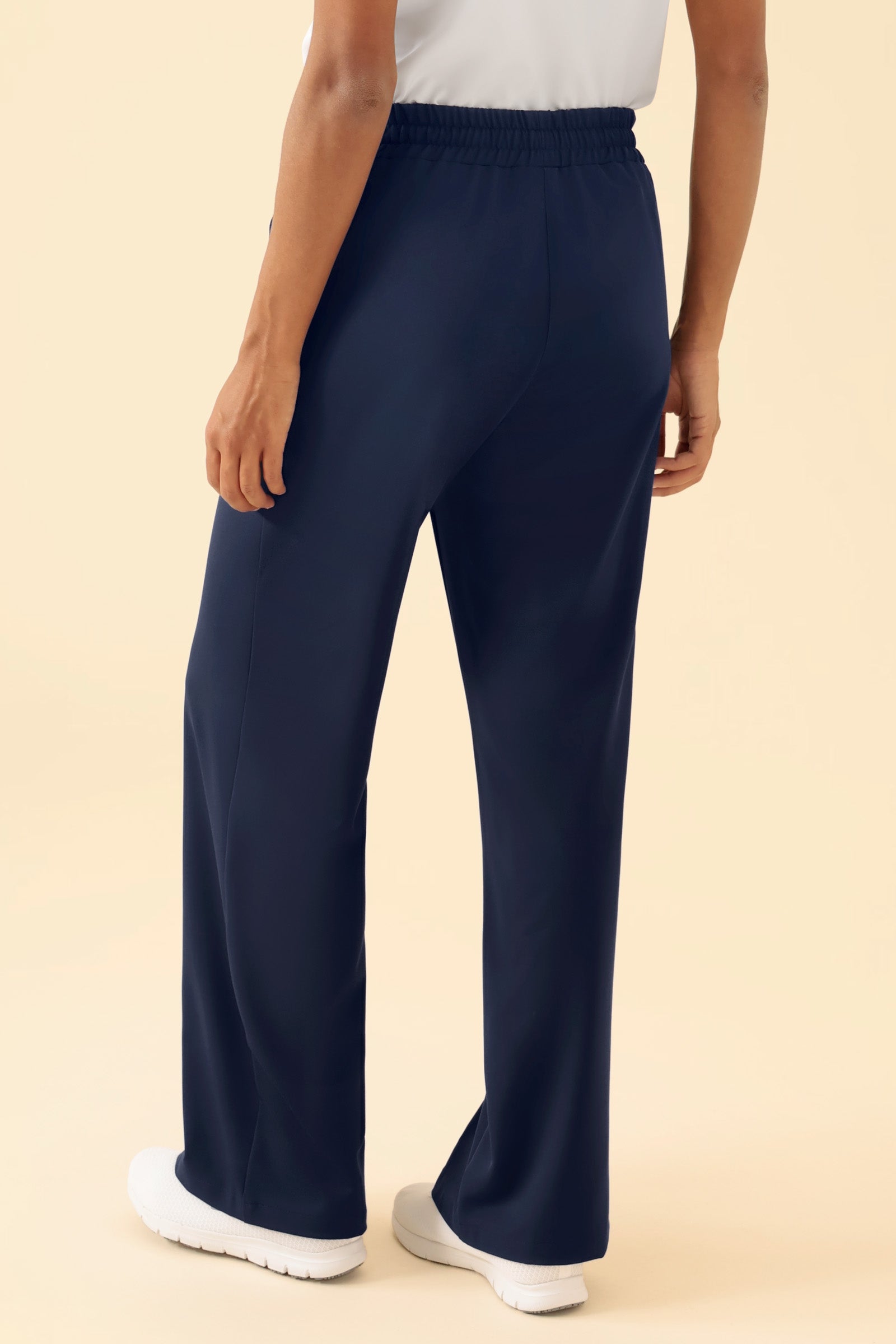 KAERE broek dames - wijd been navy, Achterzijde view