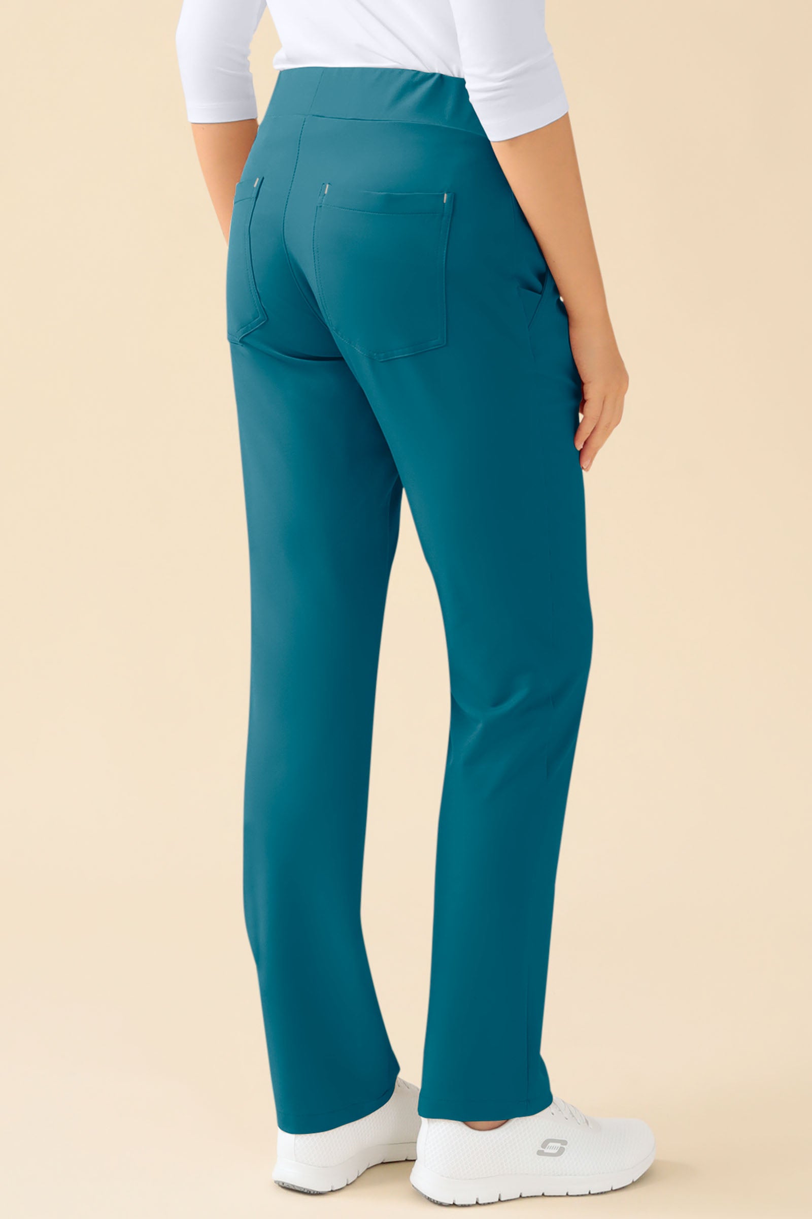 KAERE broek dames - zonder beenzak petrol, Achterzijde view
