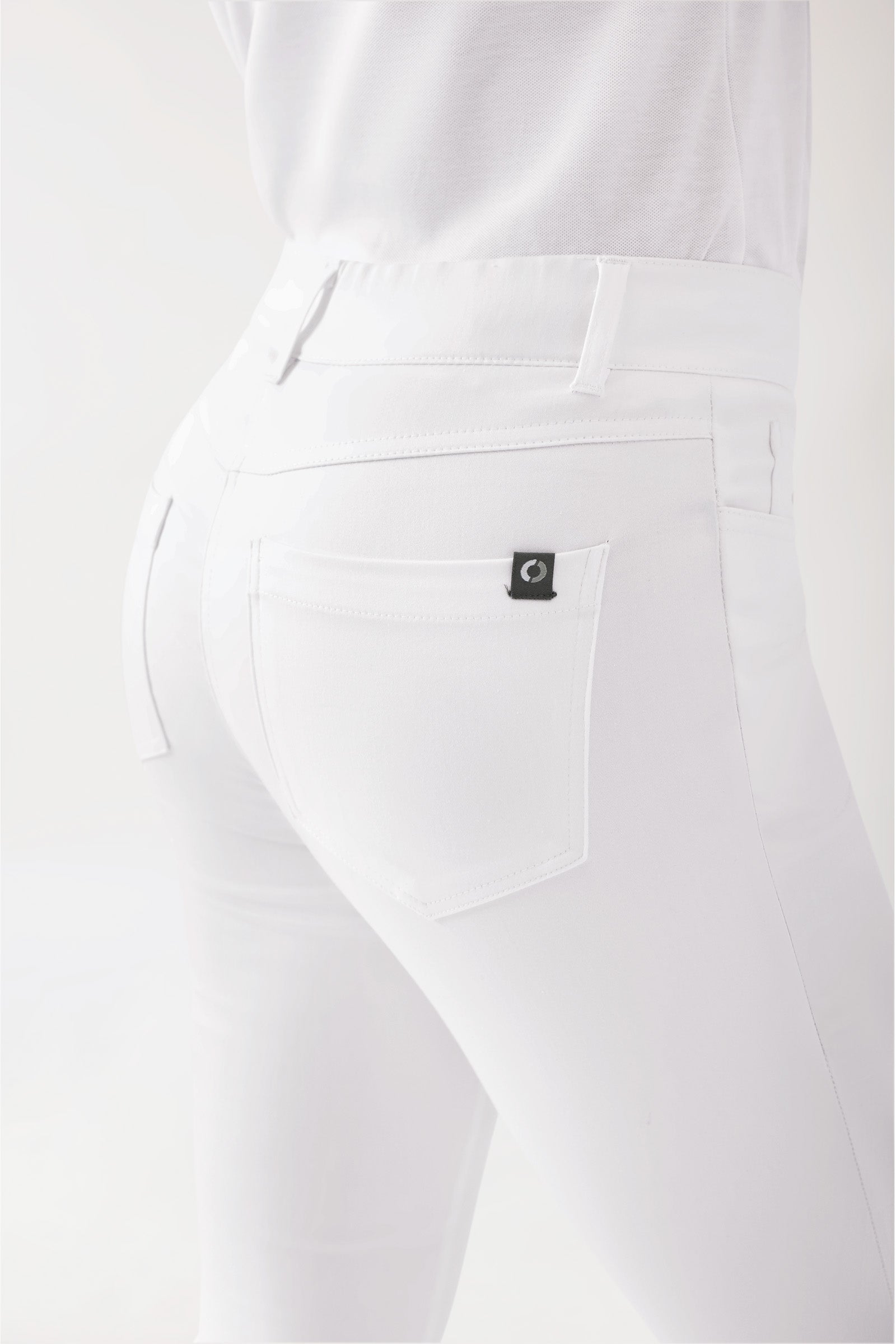 COMFY FLEX 5-pocket broek dames - slanke pijp wit, Achterzijde view