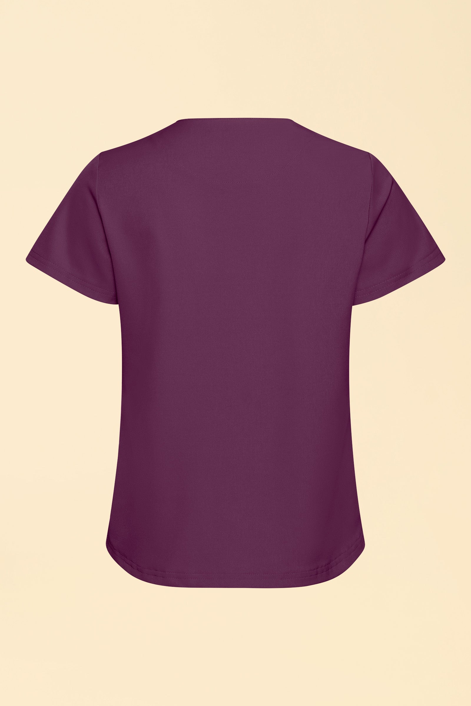 KAERE shirt dames - ronde hals pruimen, Achterzijde view