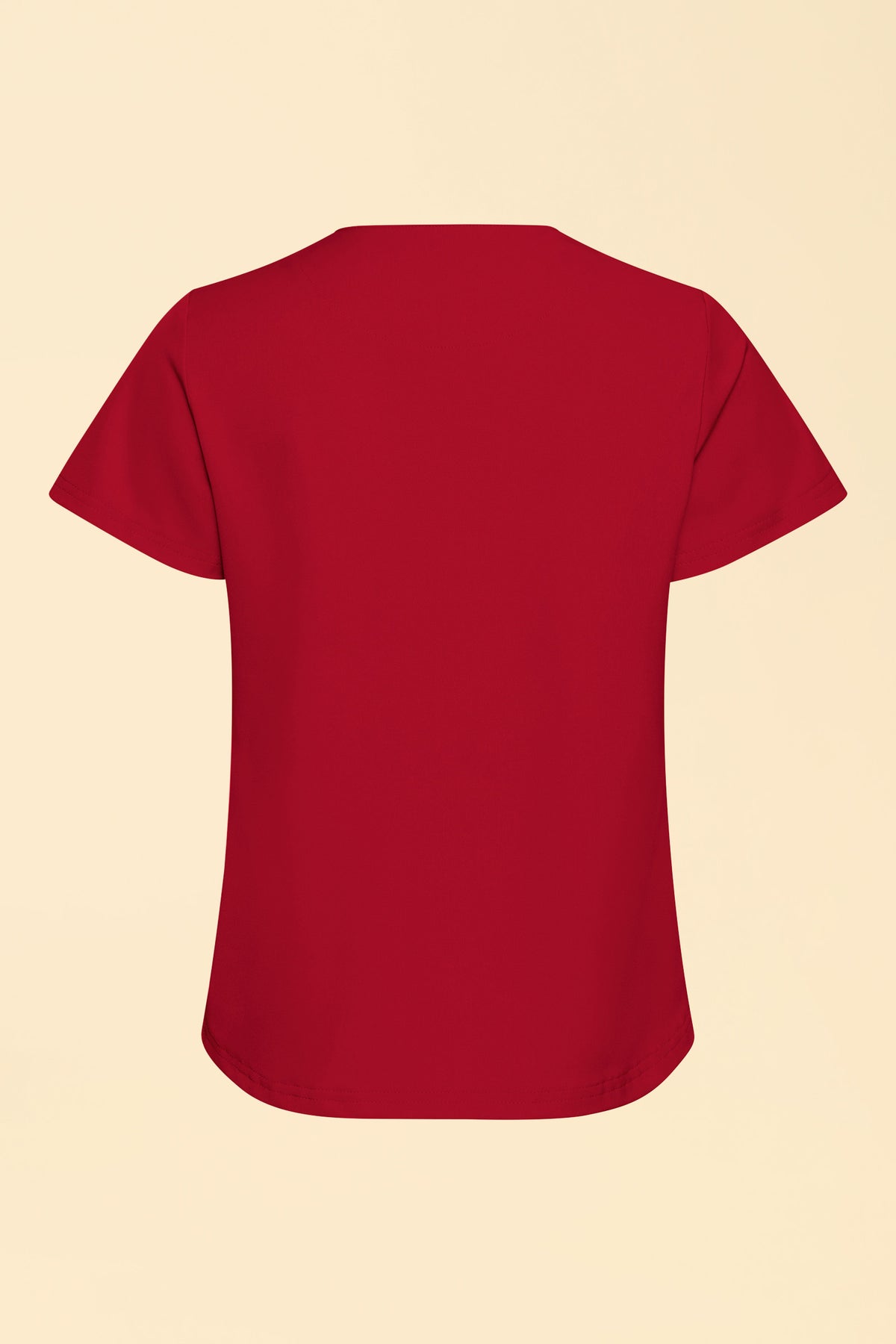 KAERE shirt dames - ronde hals rood, Achterzijde view