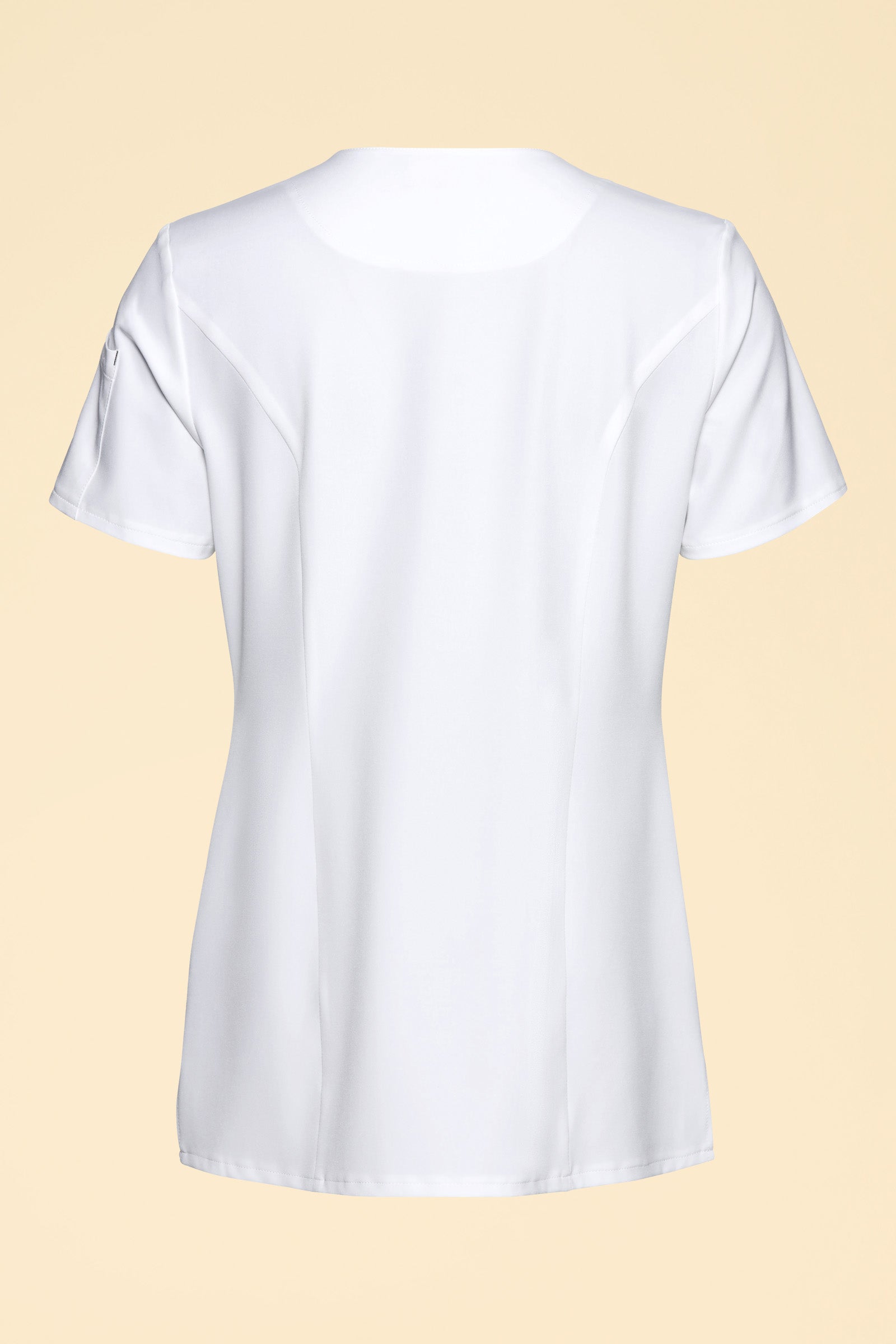 KAERE tuniek dames - drukknoopsluiting wit, Achterzijde view