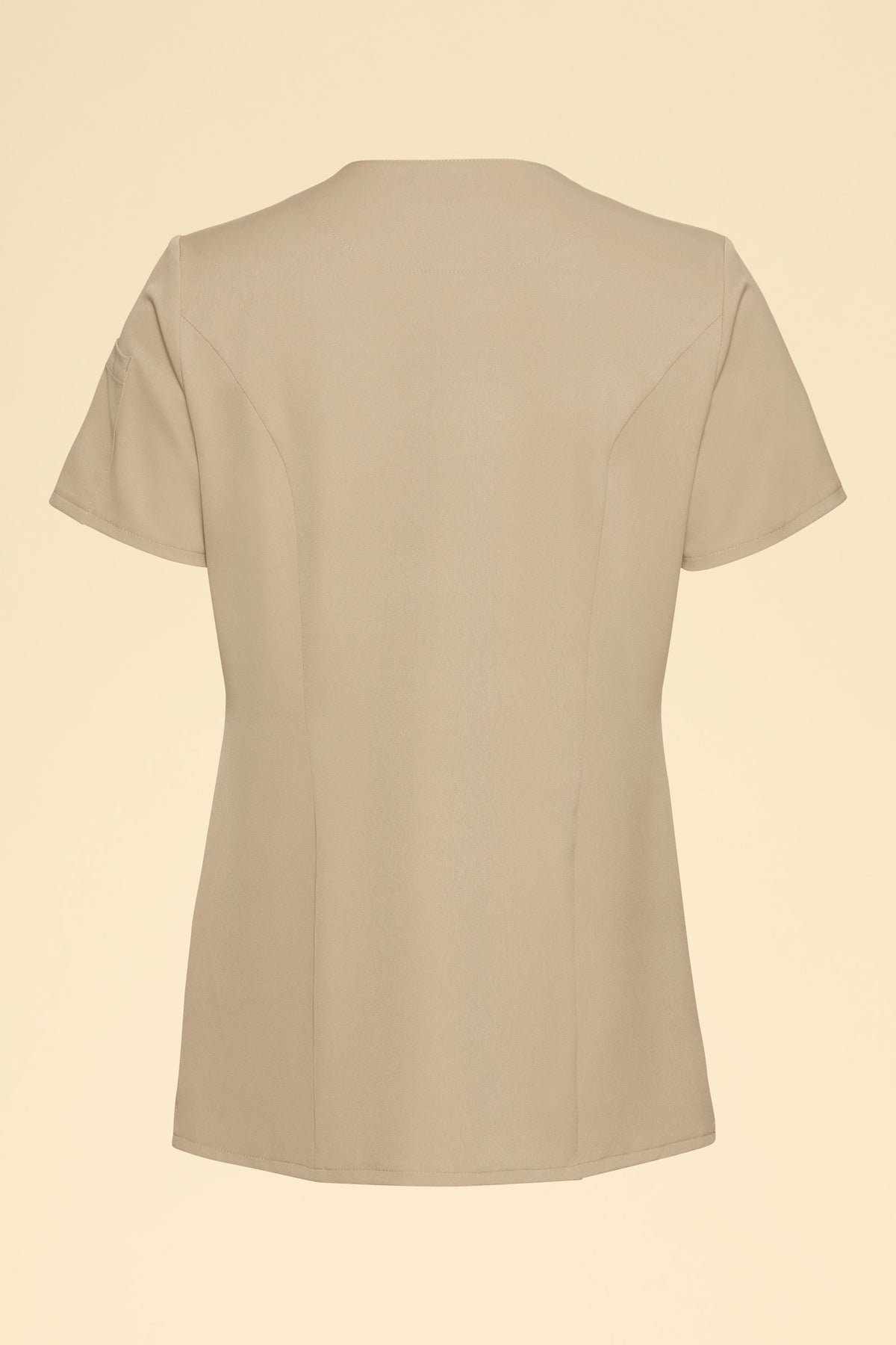 KAERE tuniek dames - drukknoopsluiting zand, Achterzijde view