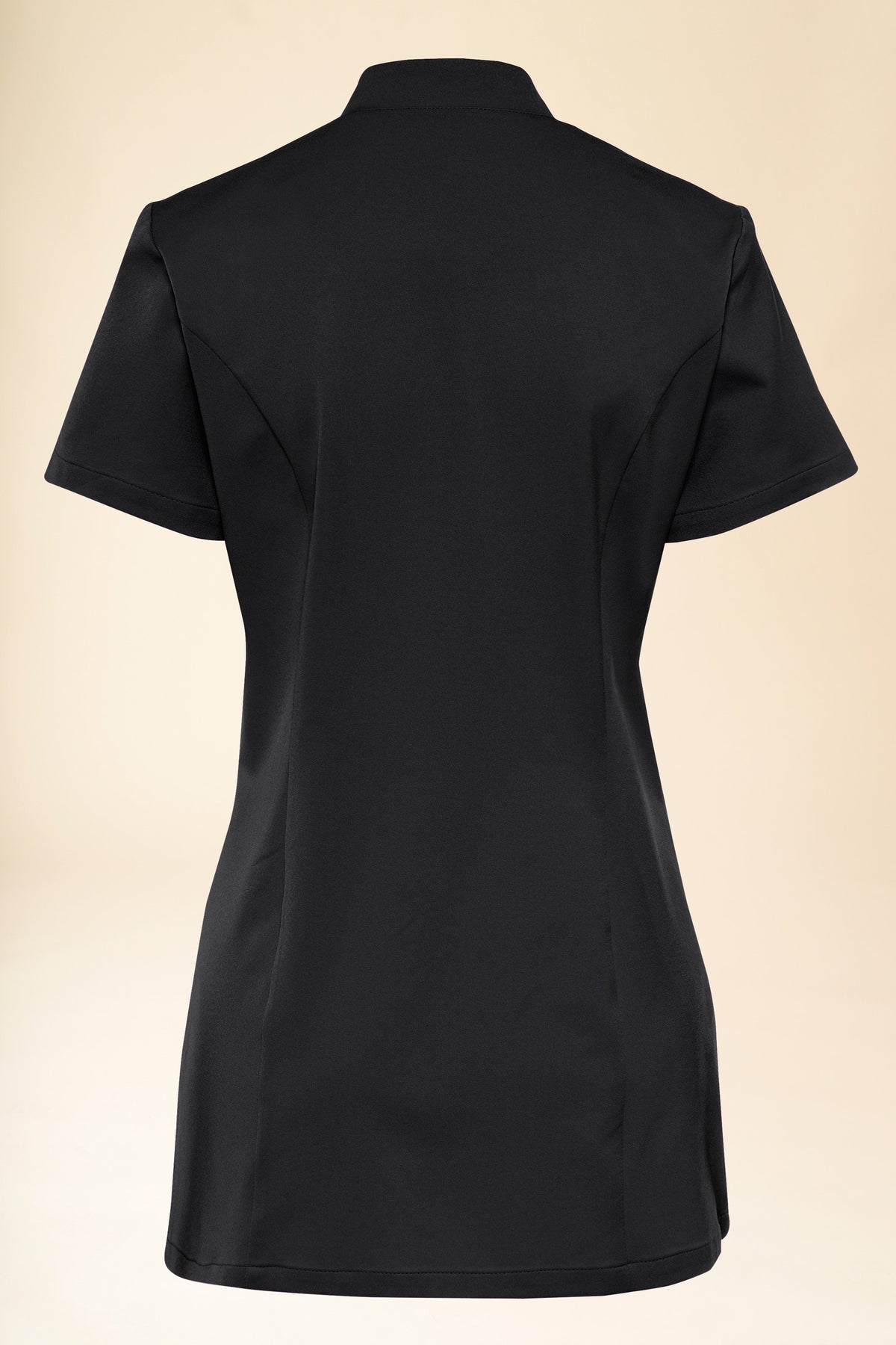 KAERE tuniek dames - asymetrische knoopsluiting zwart, Achterzijde view
