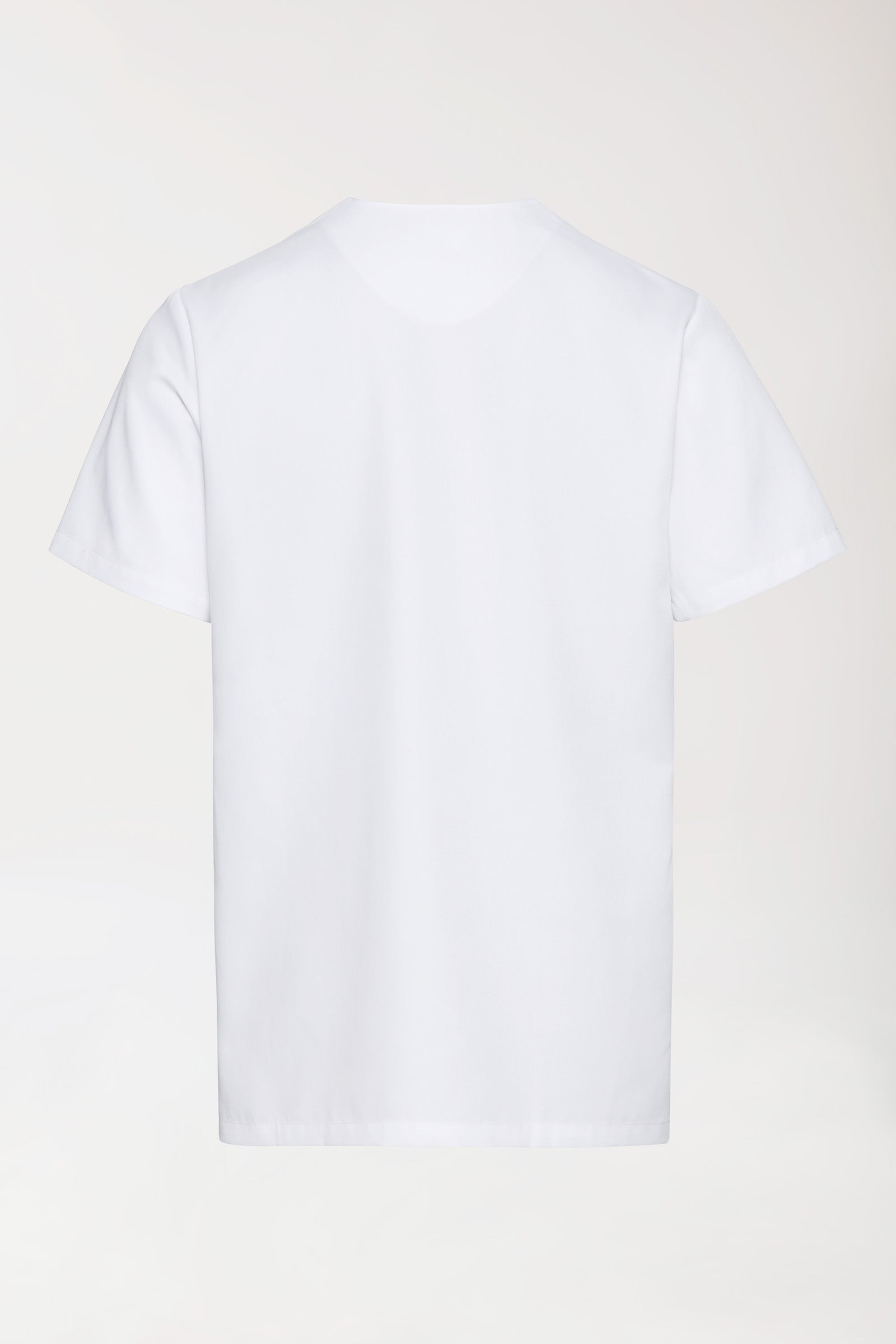 TENCEL™ oversteektuniek heren - V-hals wit, Achterzijde view