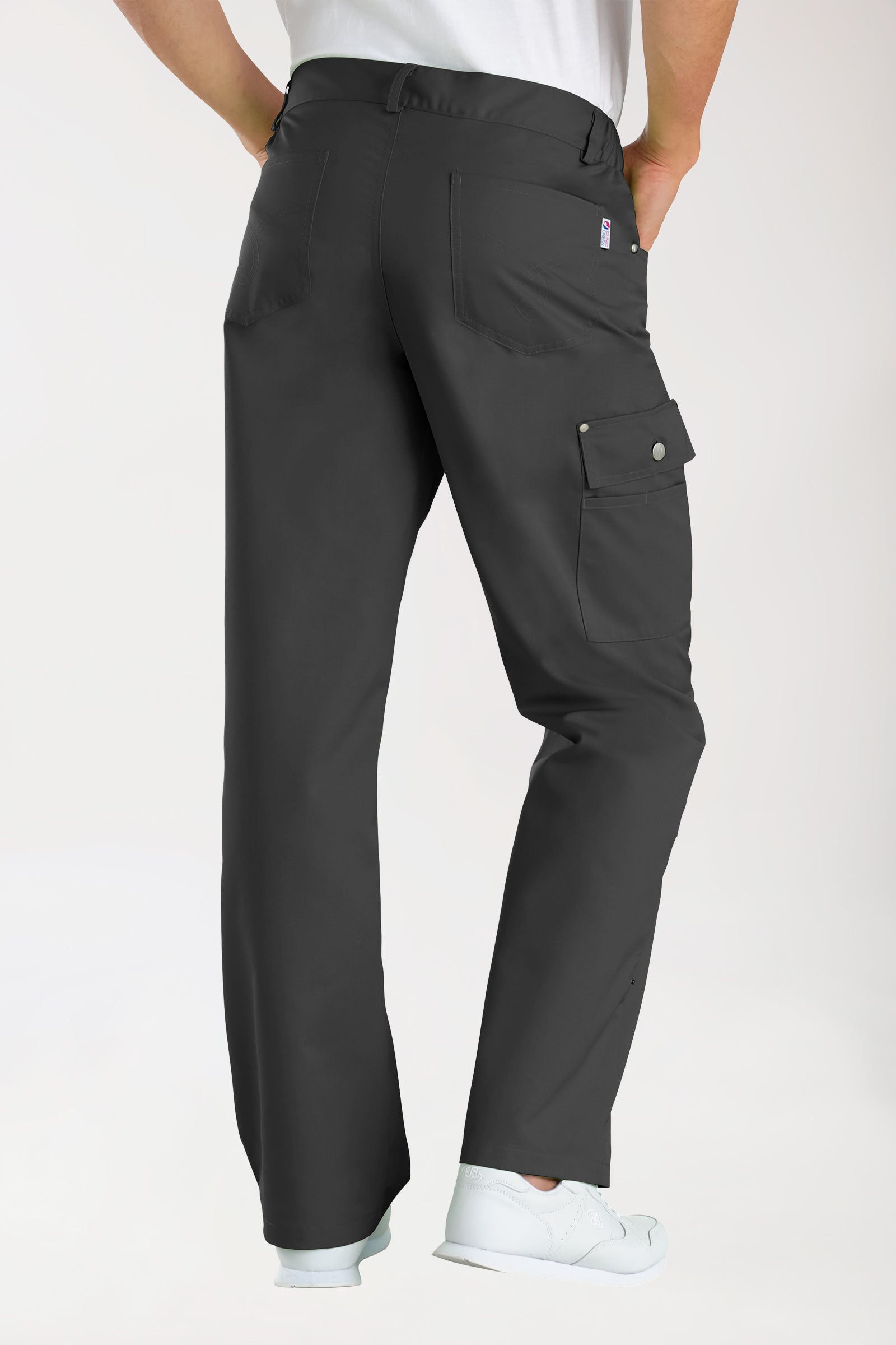 JUST STRONG broek unisex - deels elastische boord antraciet