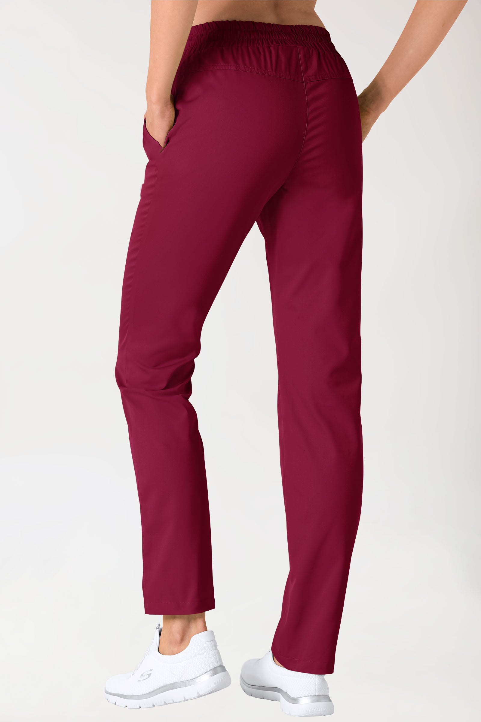 broek uniseks - hoge boord bordeaux
