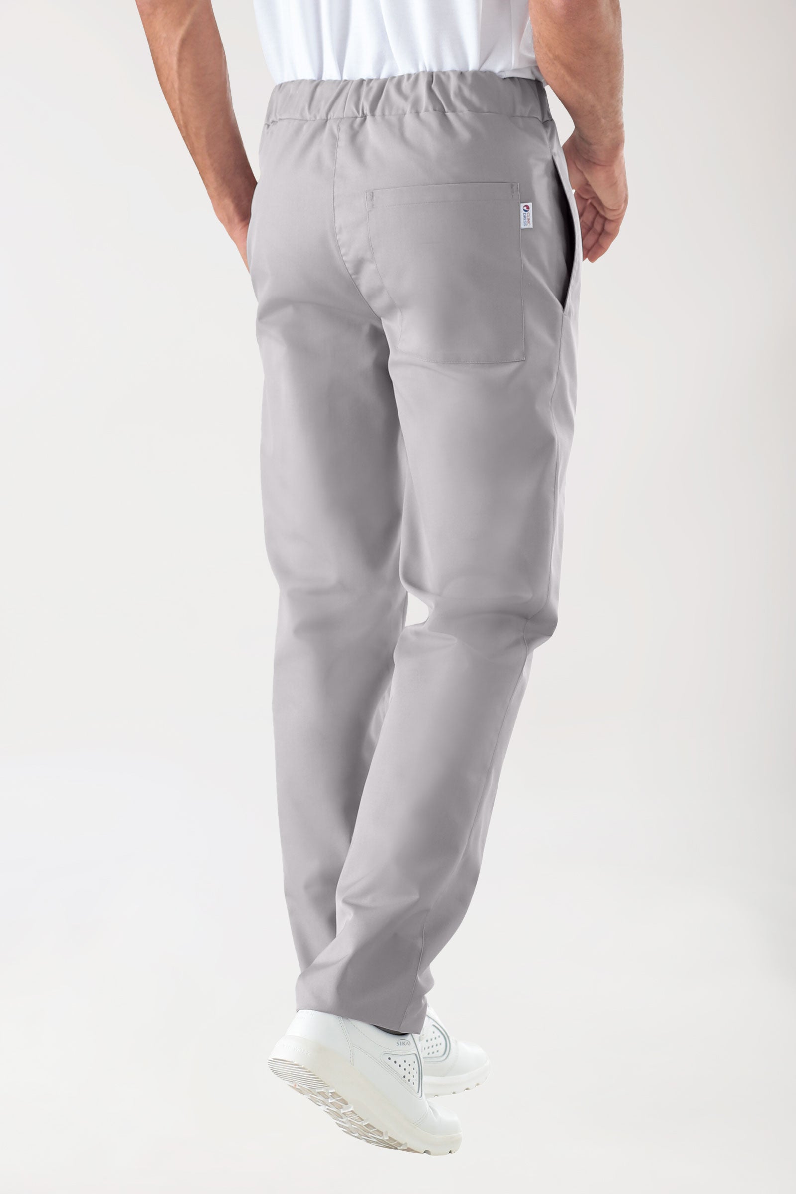 JUST STRONG broek uniseks-zijzakken-elastische boord grijs