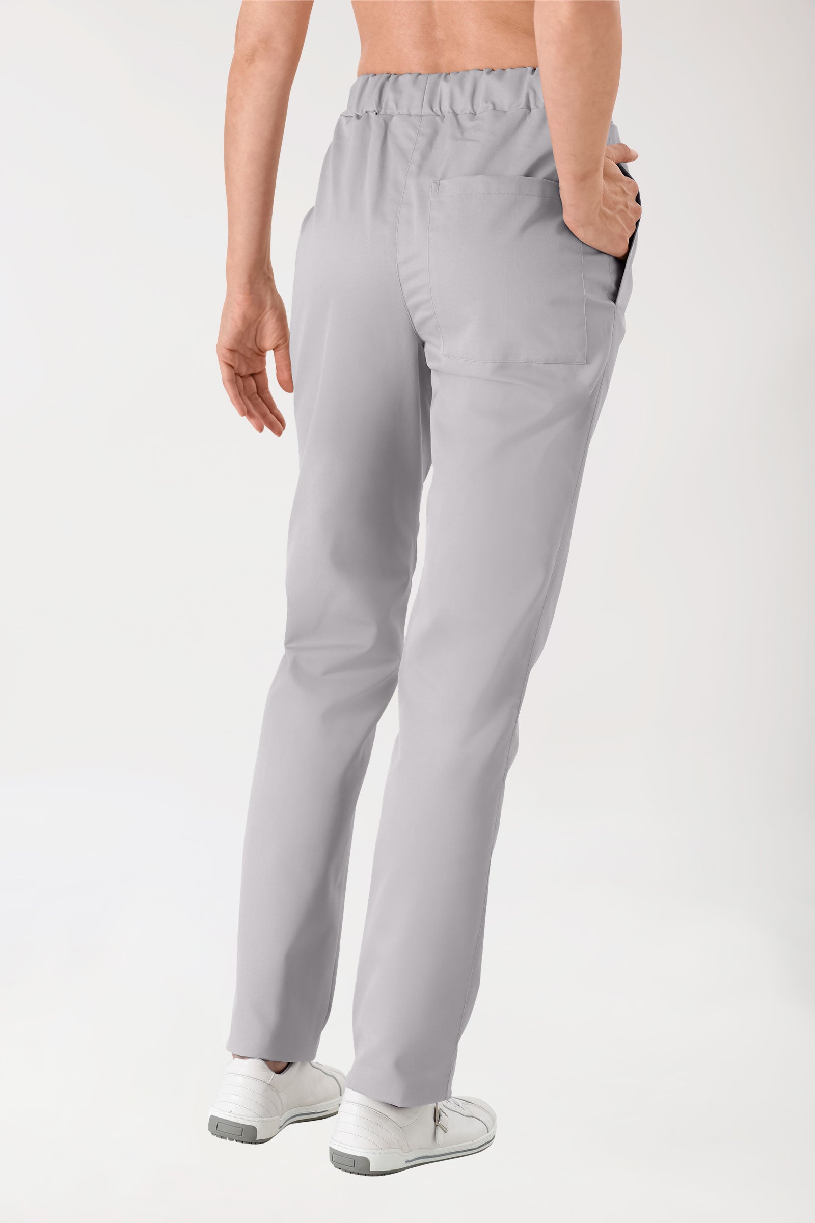 JUST STRONG broek uniseks-zijzakken-elastische boord grijs