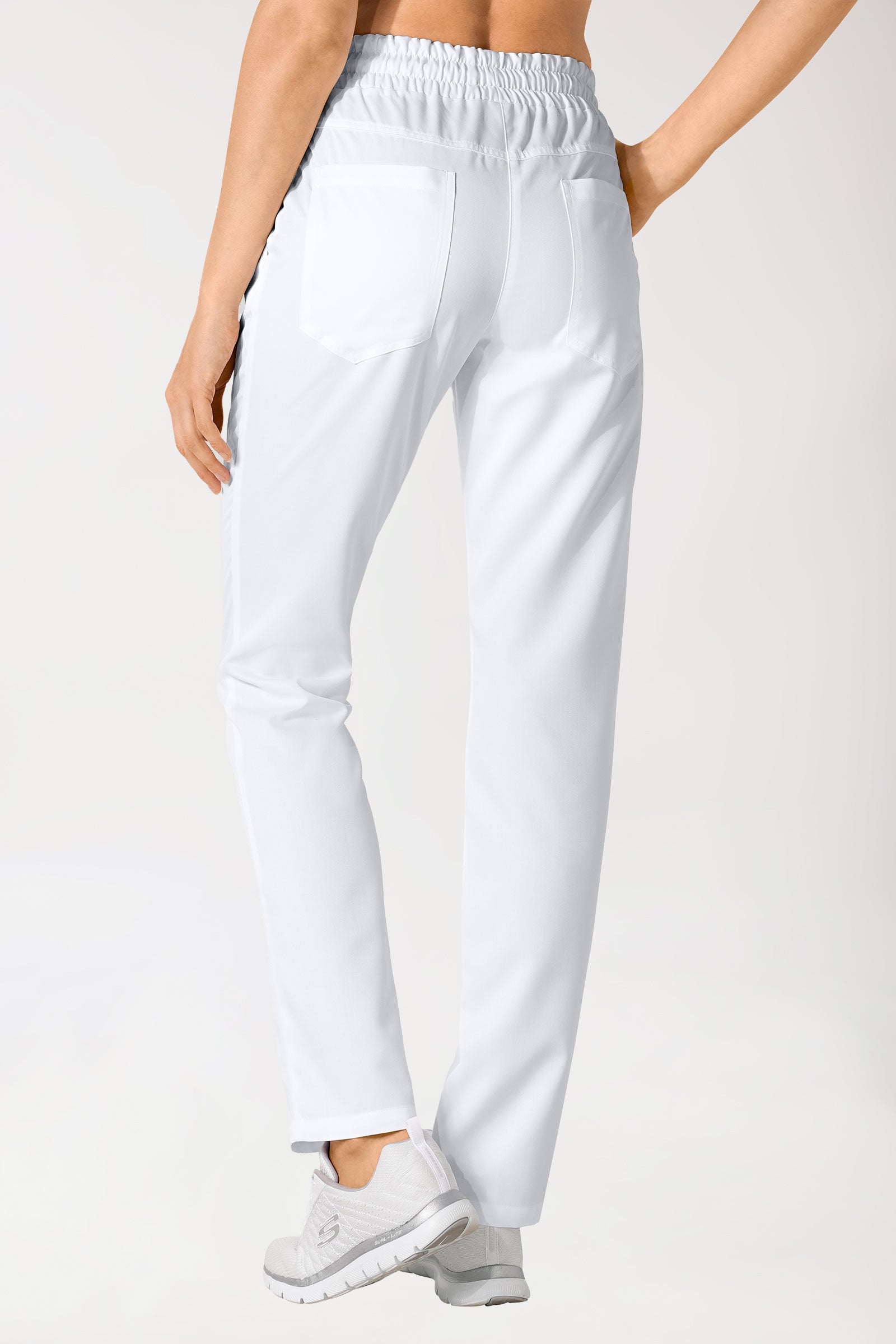 GREEN broek uniseks - elastische boord wit