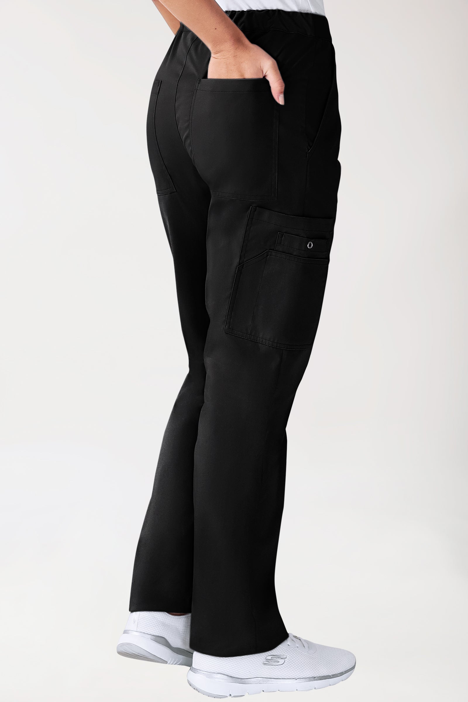 CLINIC STRETCH broek uniseks - met beenzak zwart