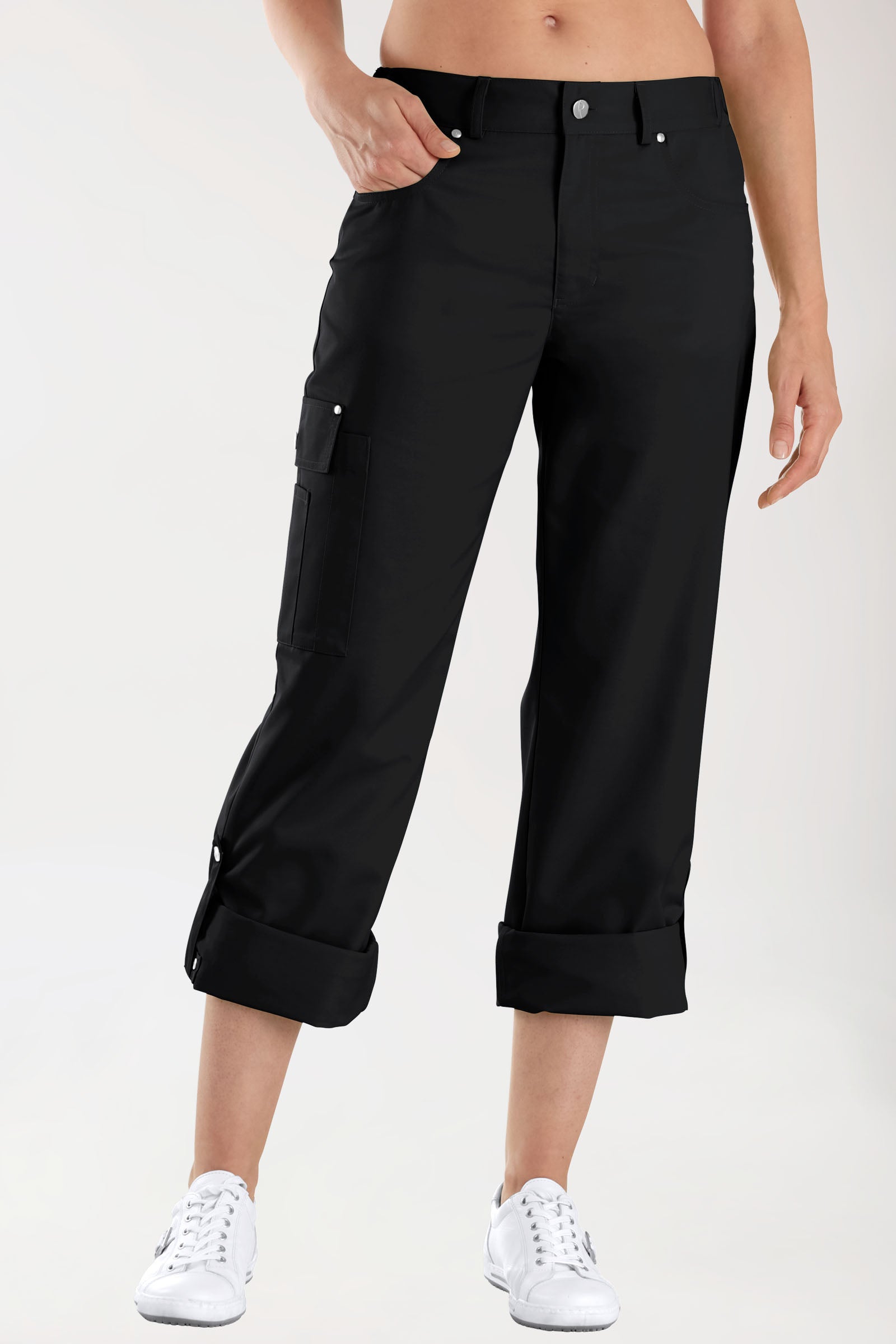 JUST STRONG broek unisex - deels elastische boord zwart, Achterzijde view