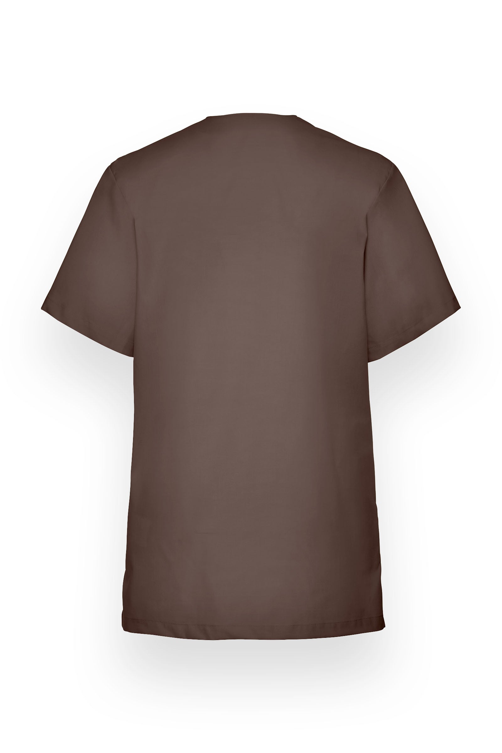 Stretch oversteektuniek unisex - V-hals deep taupe