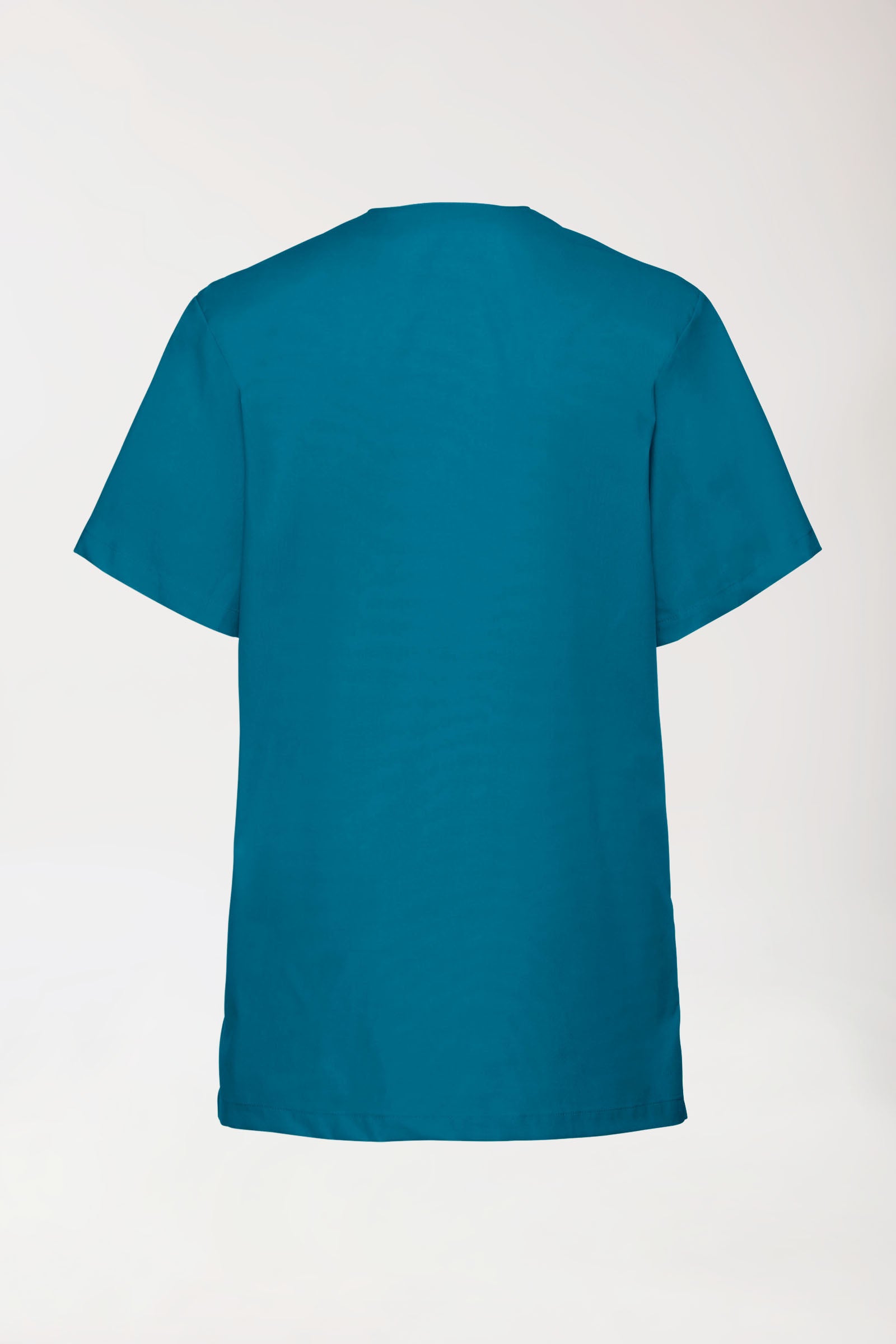 Stretch oversteektuniek unisex - V-hals petrol