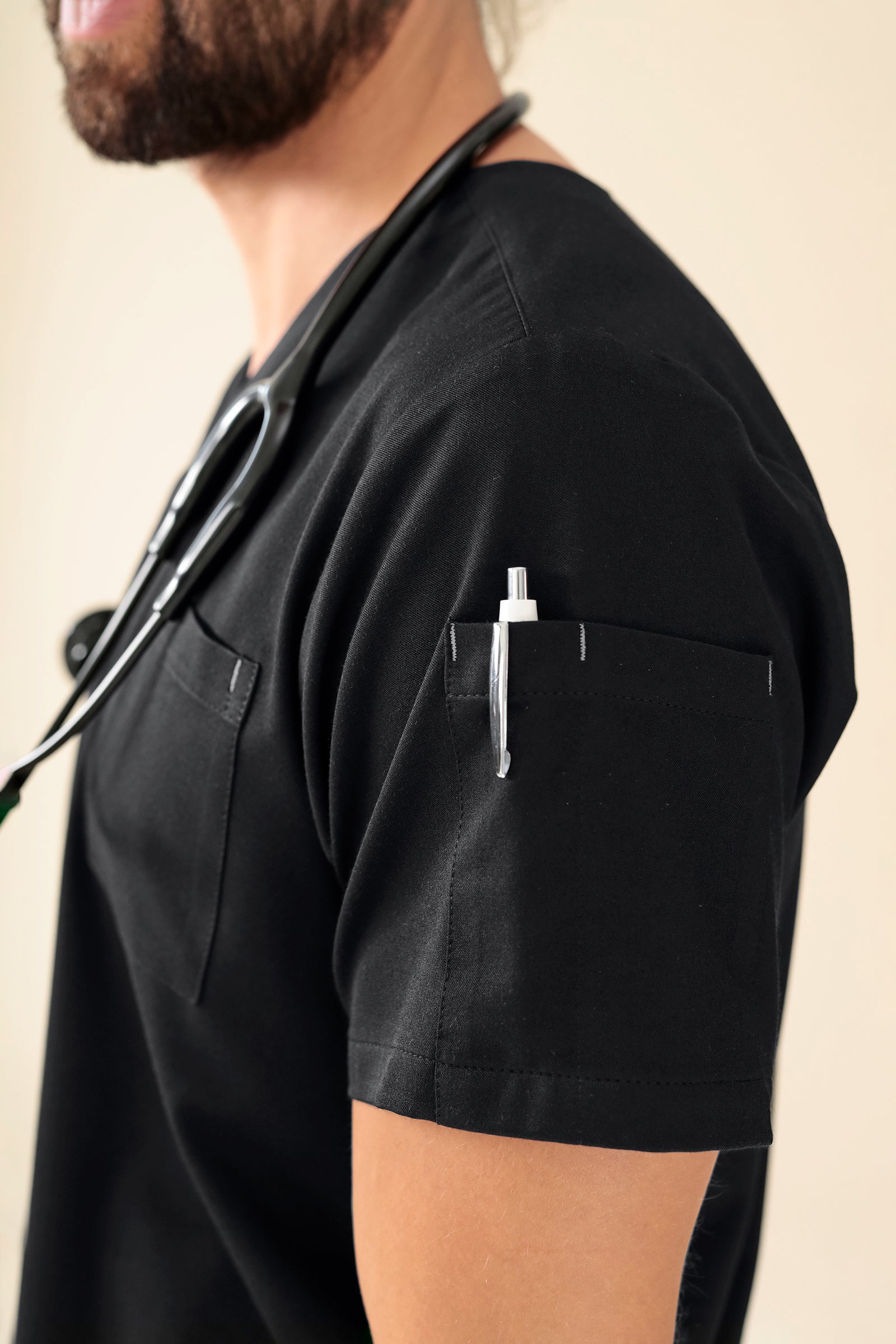 KAERE oversteektuniek heren -3-pack- v-hals zwart