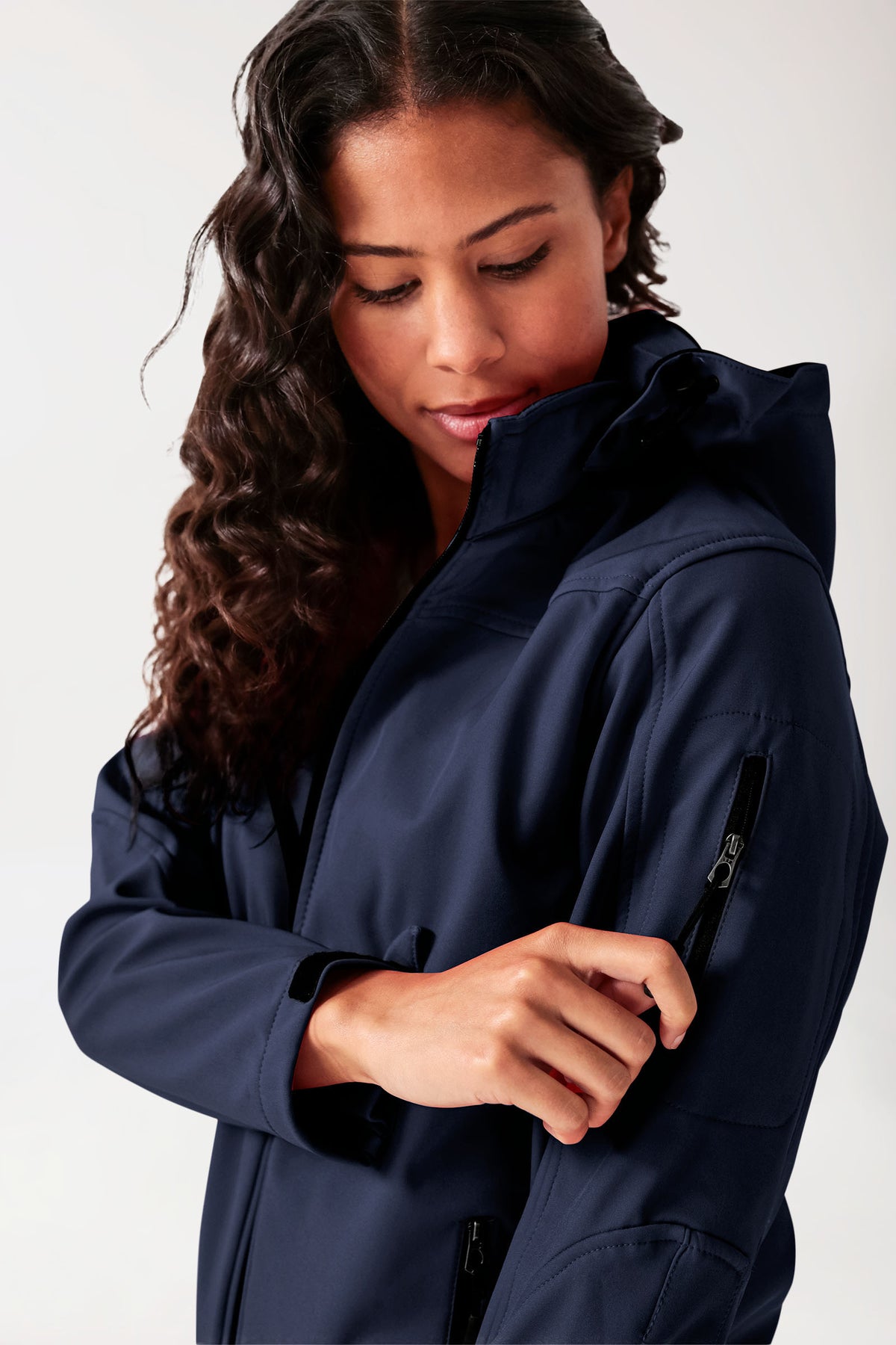 Softshell jassen unisex - met capuchon navy