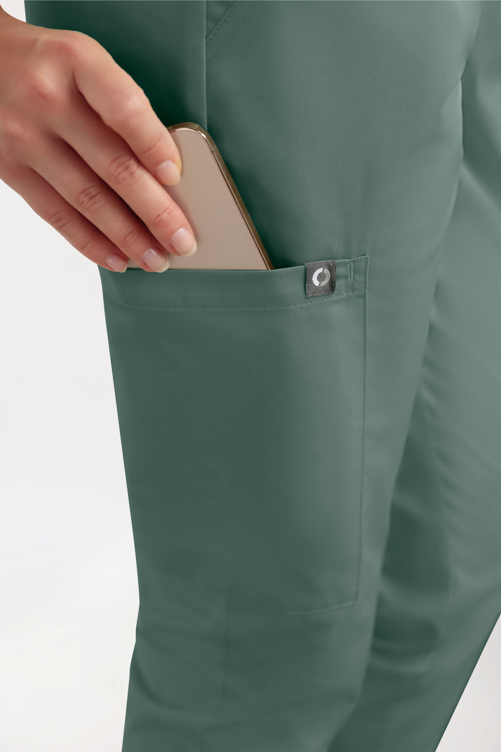 GREEN Stretch broek dames - joggingbroek style donkergroen