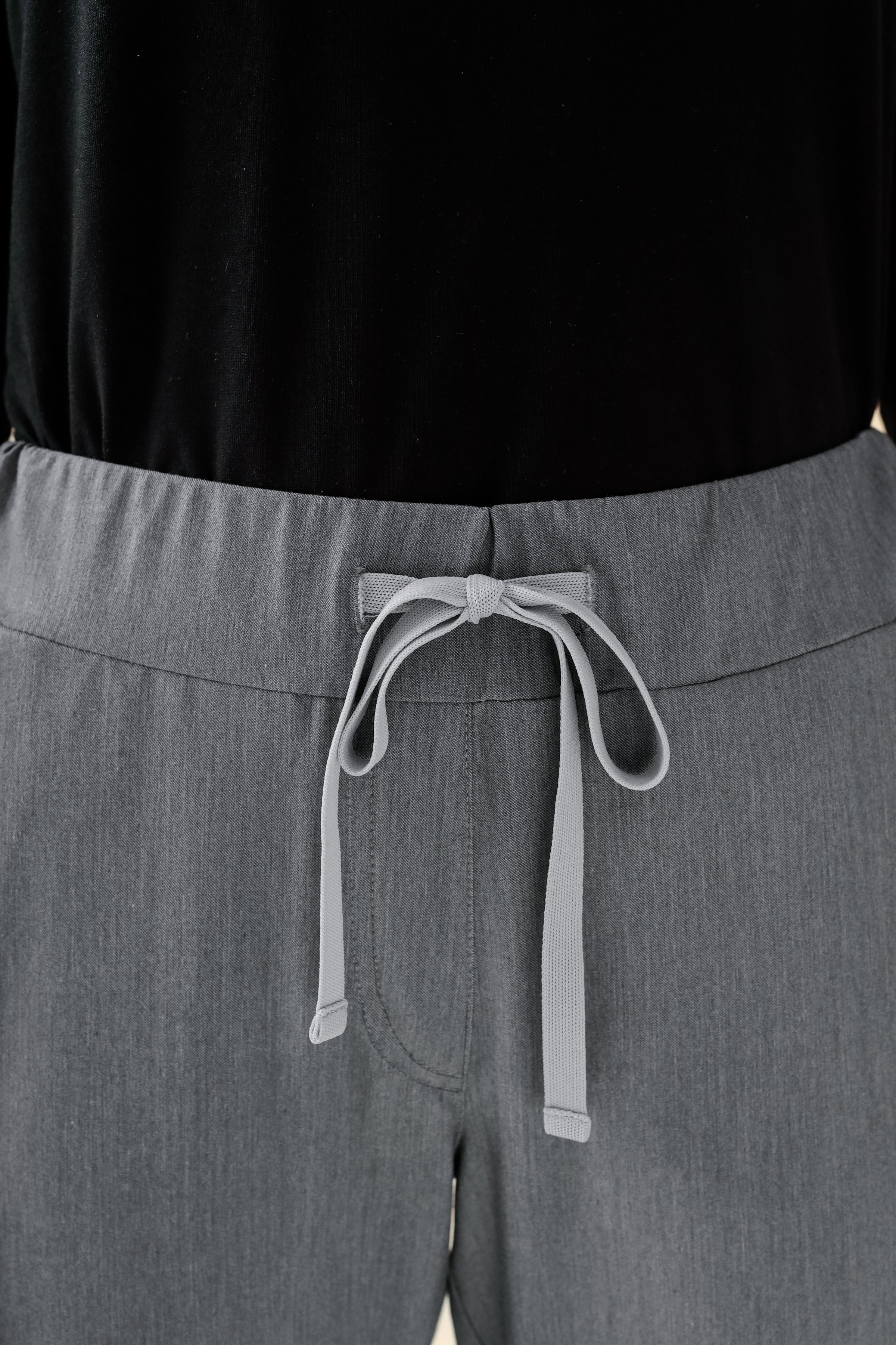 KAERE broek dames - zoom met elastische boord zonder beenzak grijs melange
