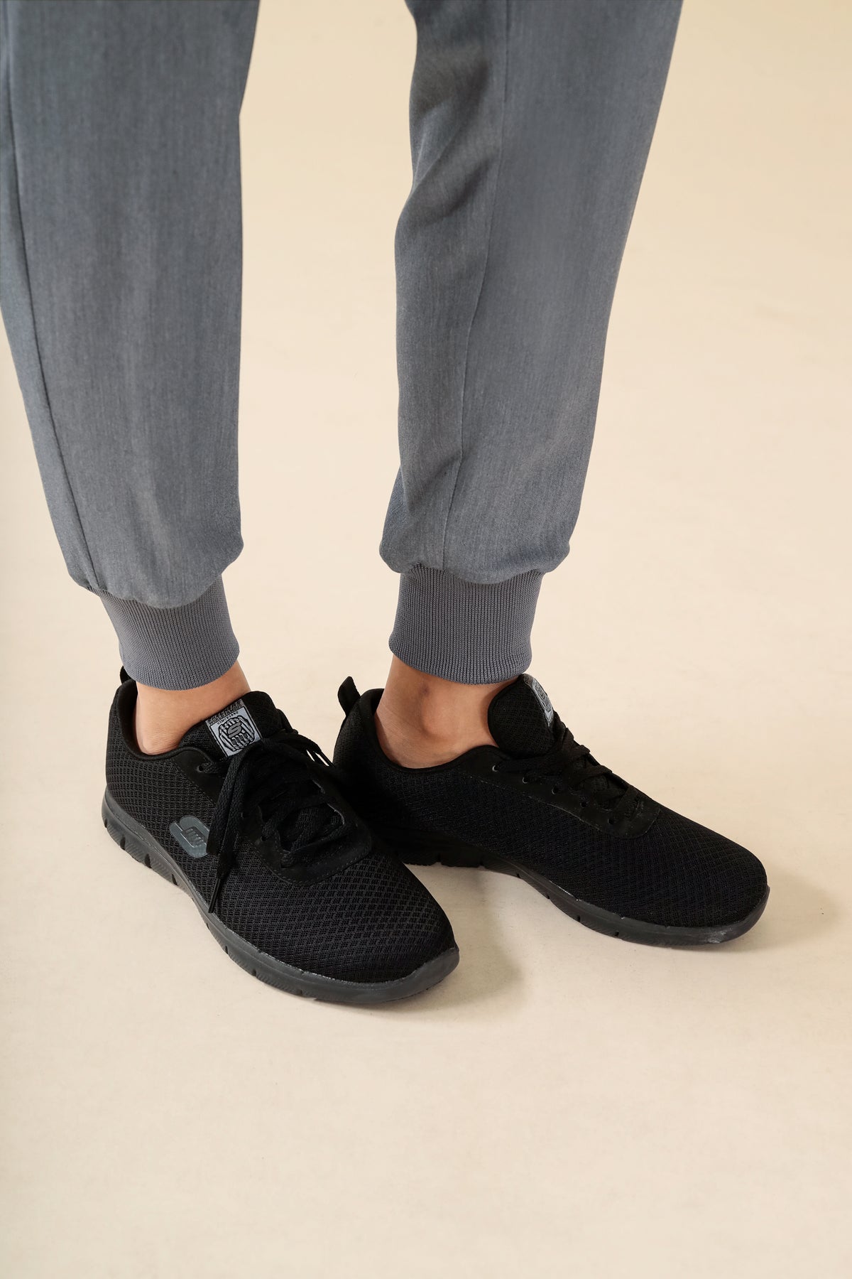 KAERE broek dames - zoom met elastische boord zonder beenzak grijs melange