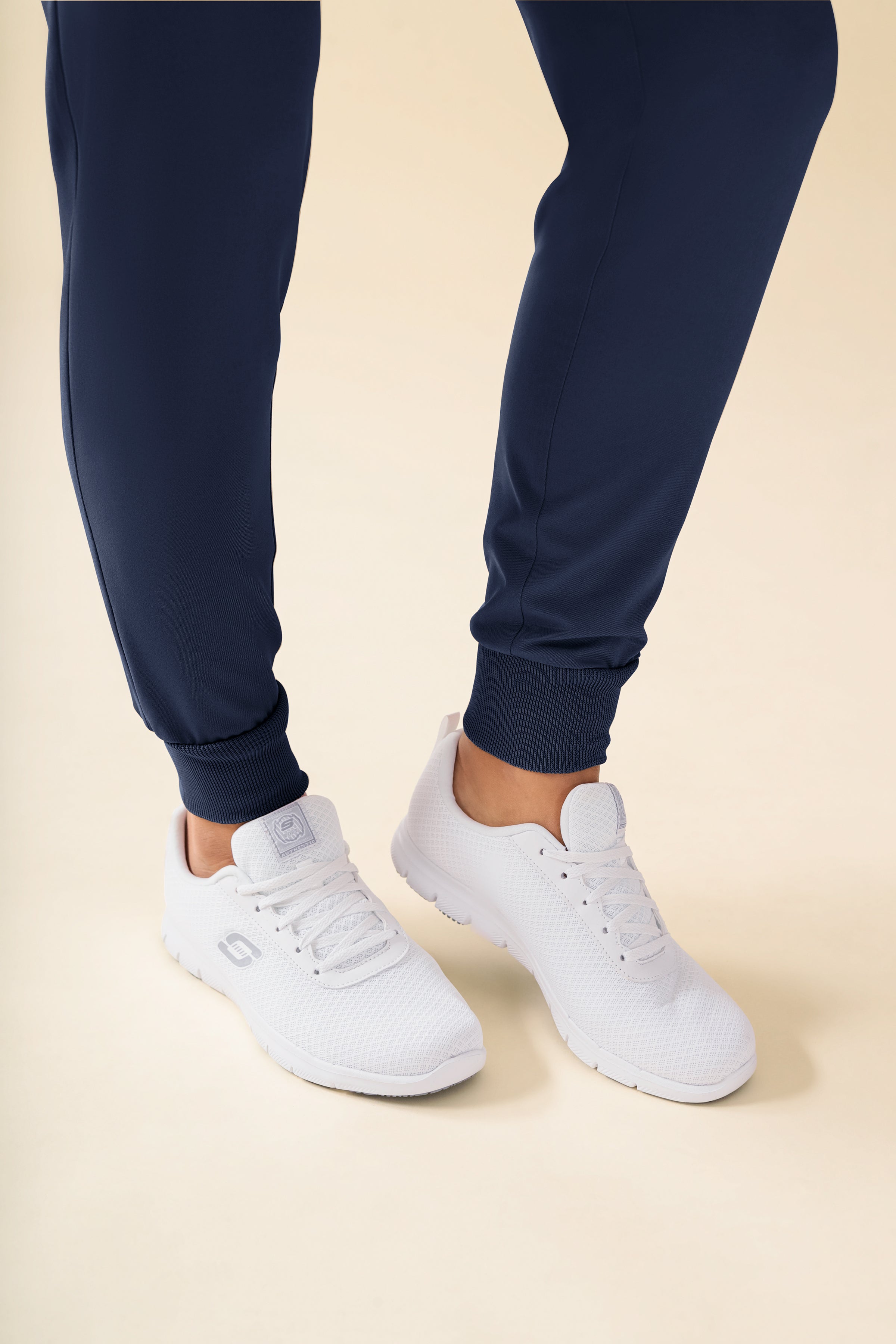 KAERE broek dames - zoom met elastische boord korte maat zonder beenzak navy