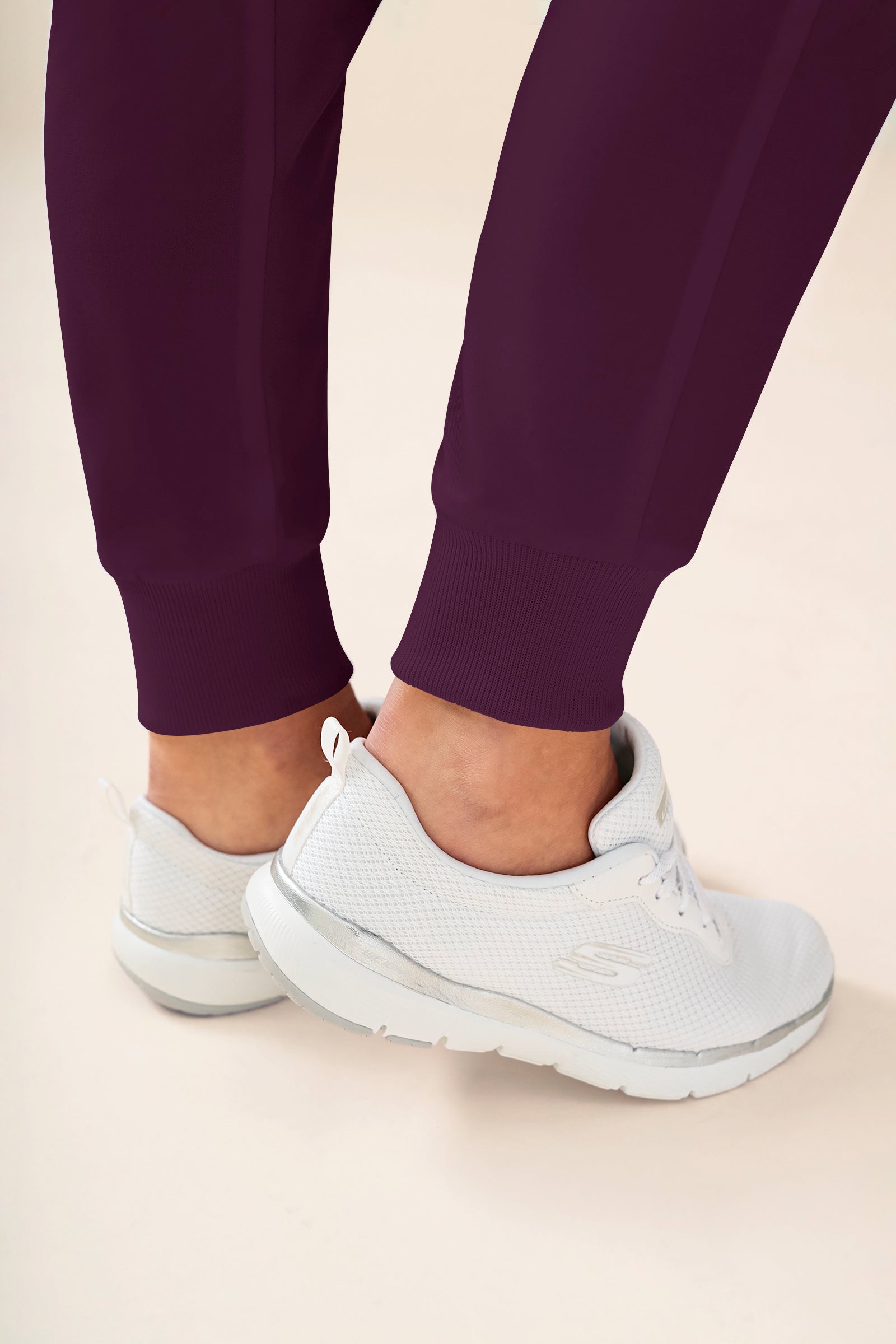 KAERE broek dames - zoom met elastische boord korte maat met beenzak pruimen