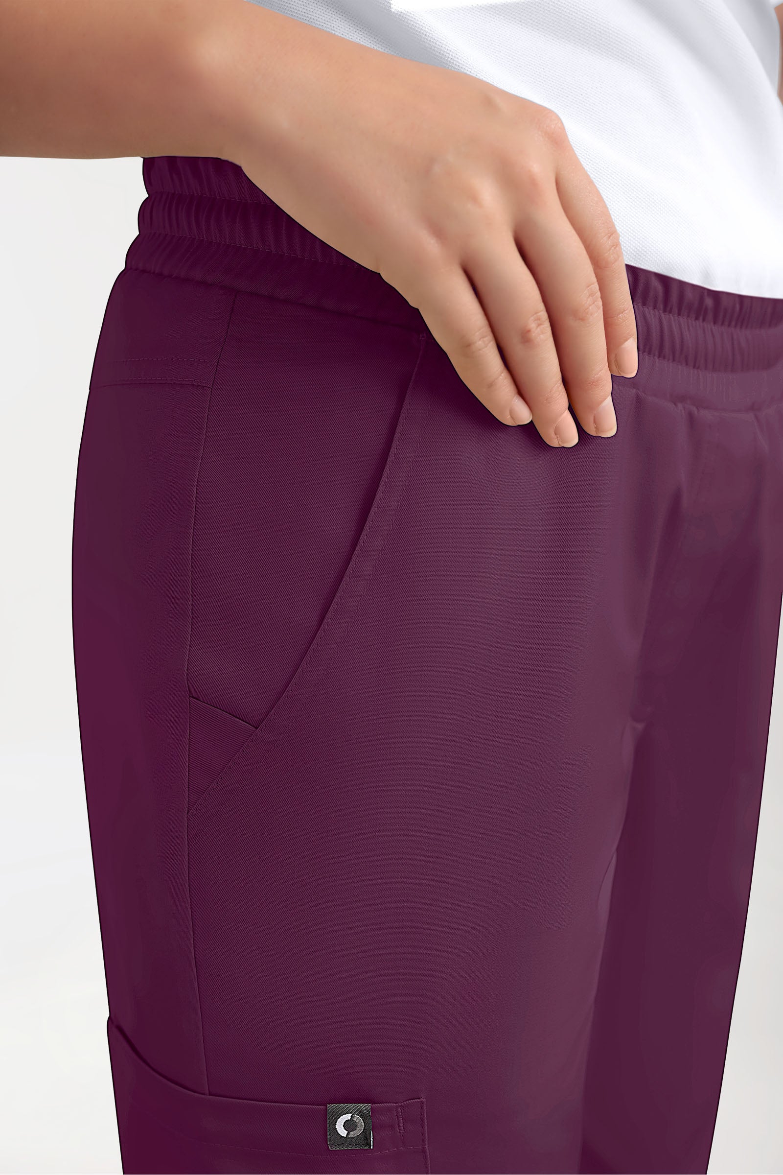 GREEN Stretch broek dames - joggingbroek style pruimen