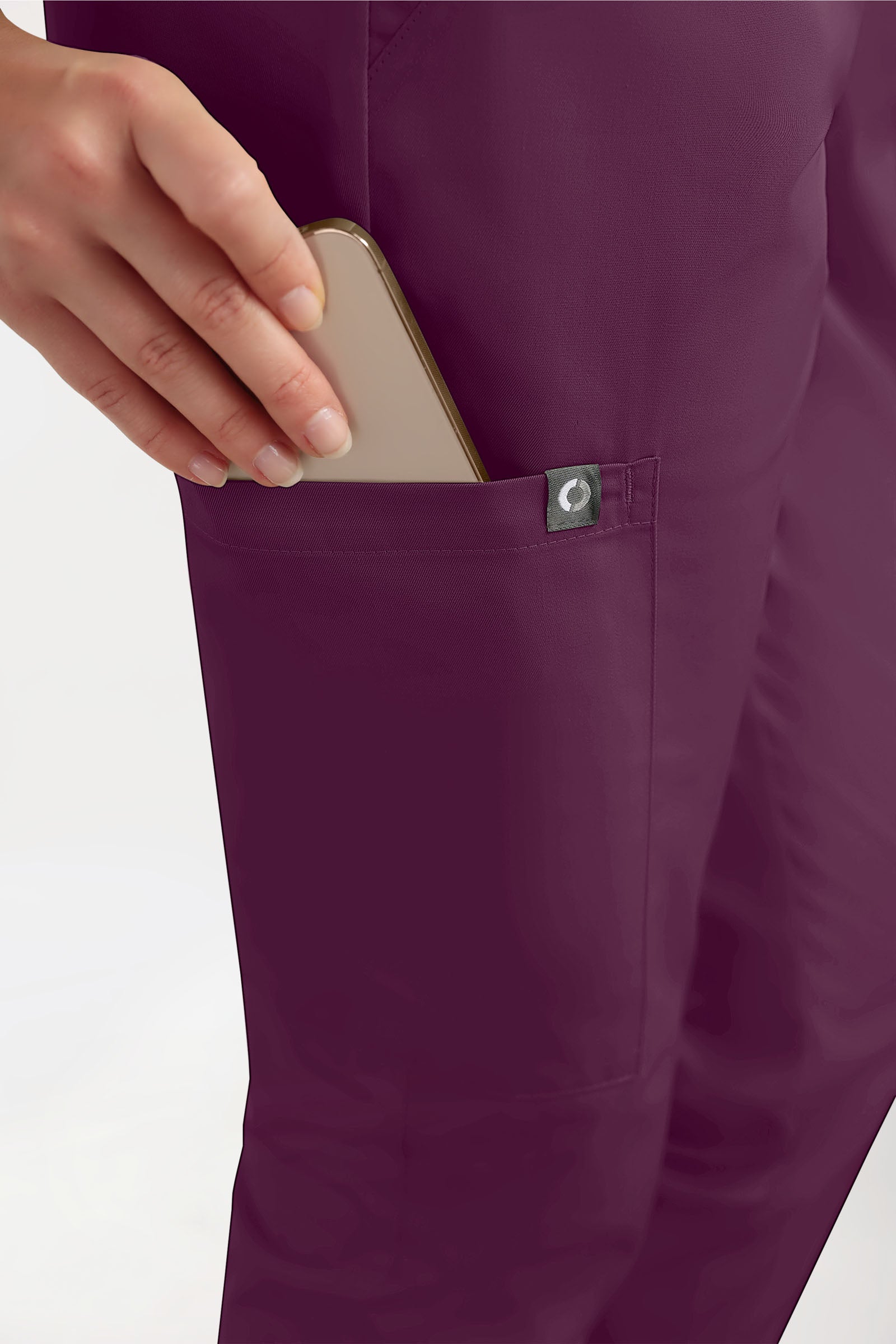 GREEN Stretch broek dames - joggingbroek style pruimen