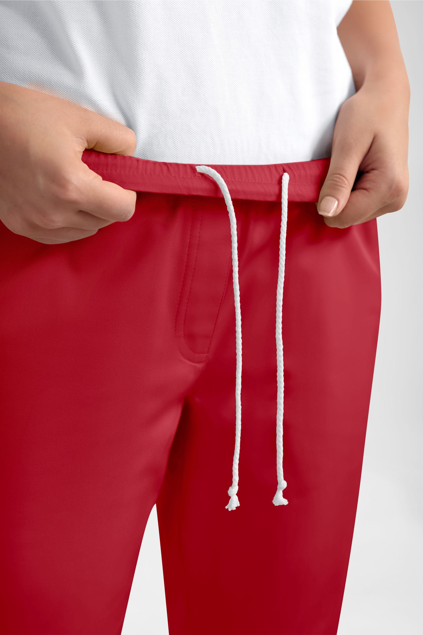 GREEN Stretch broek dames - joggingbroek style rood