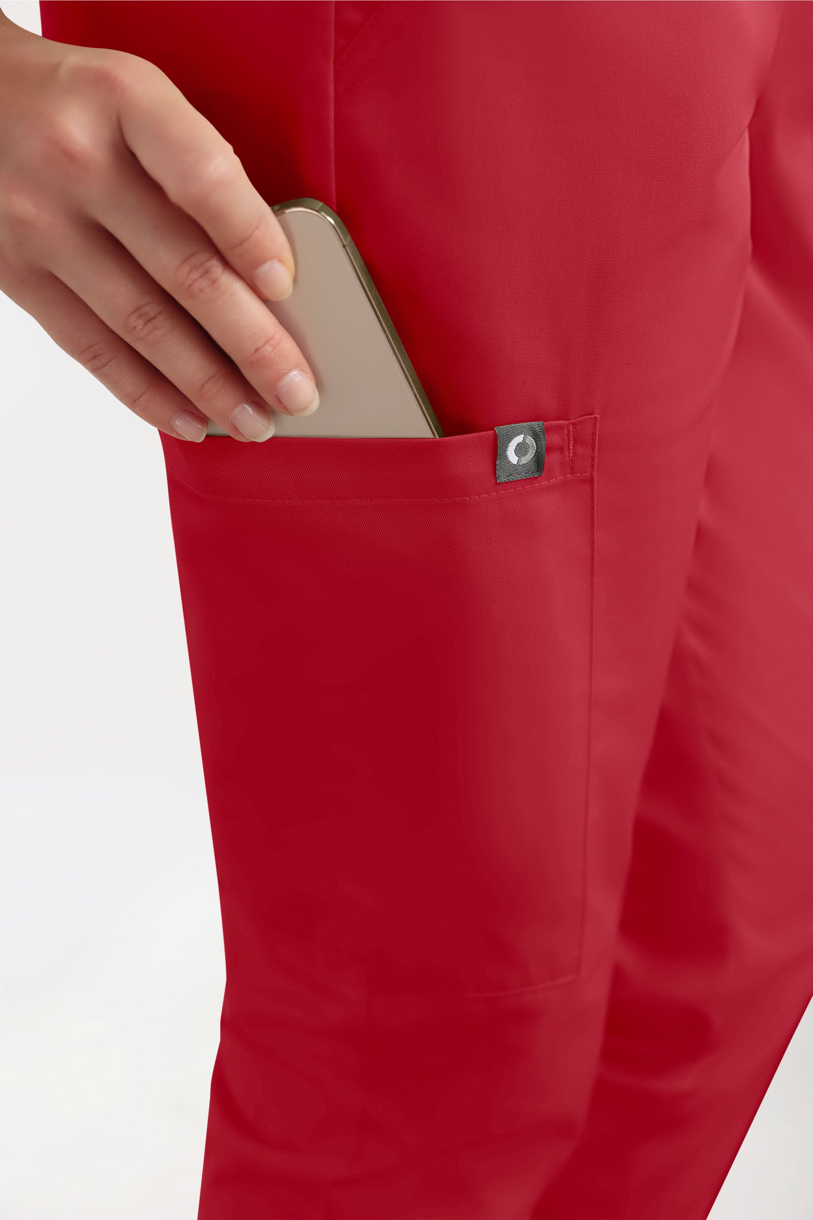 GREEN Stretch broek dames - joggingbroek style rood