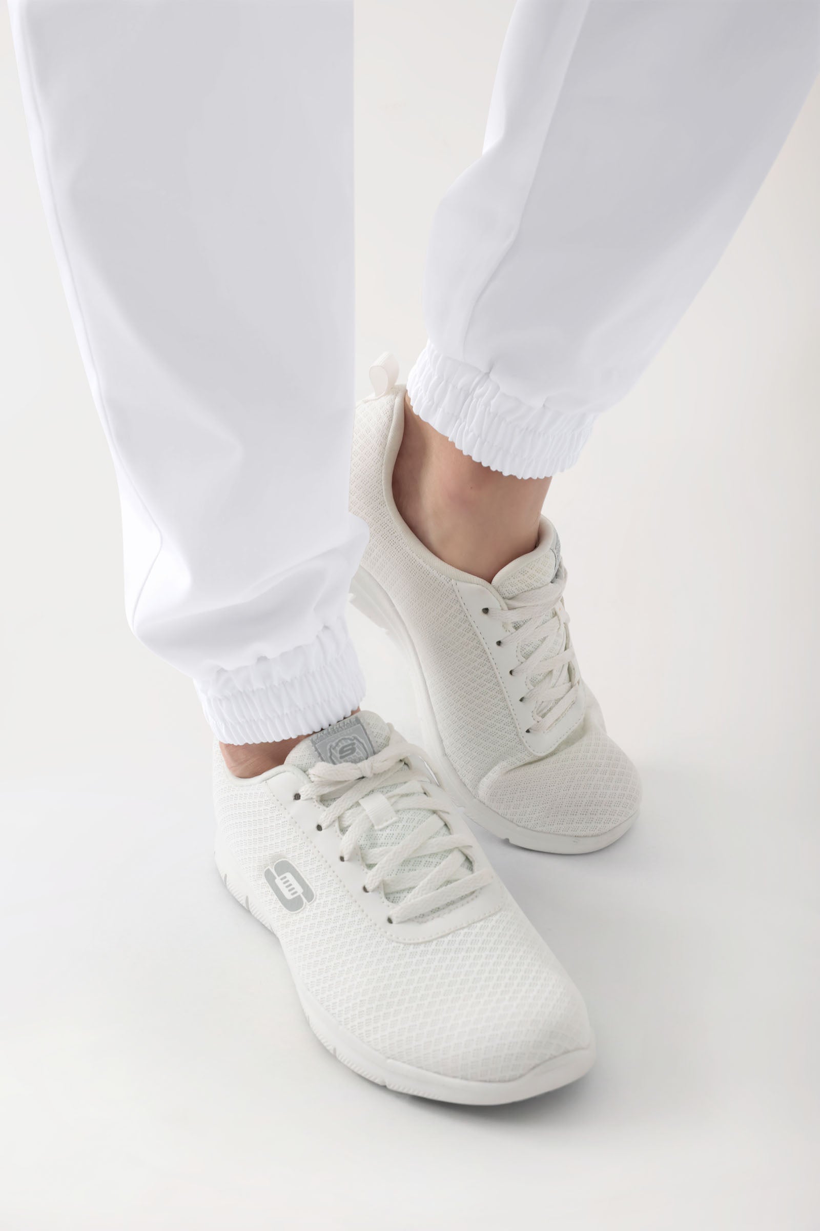 GREEN Stretch broek dames - joggingbroek style wit