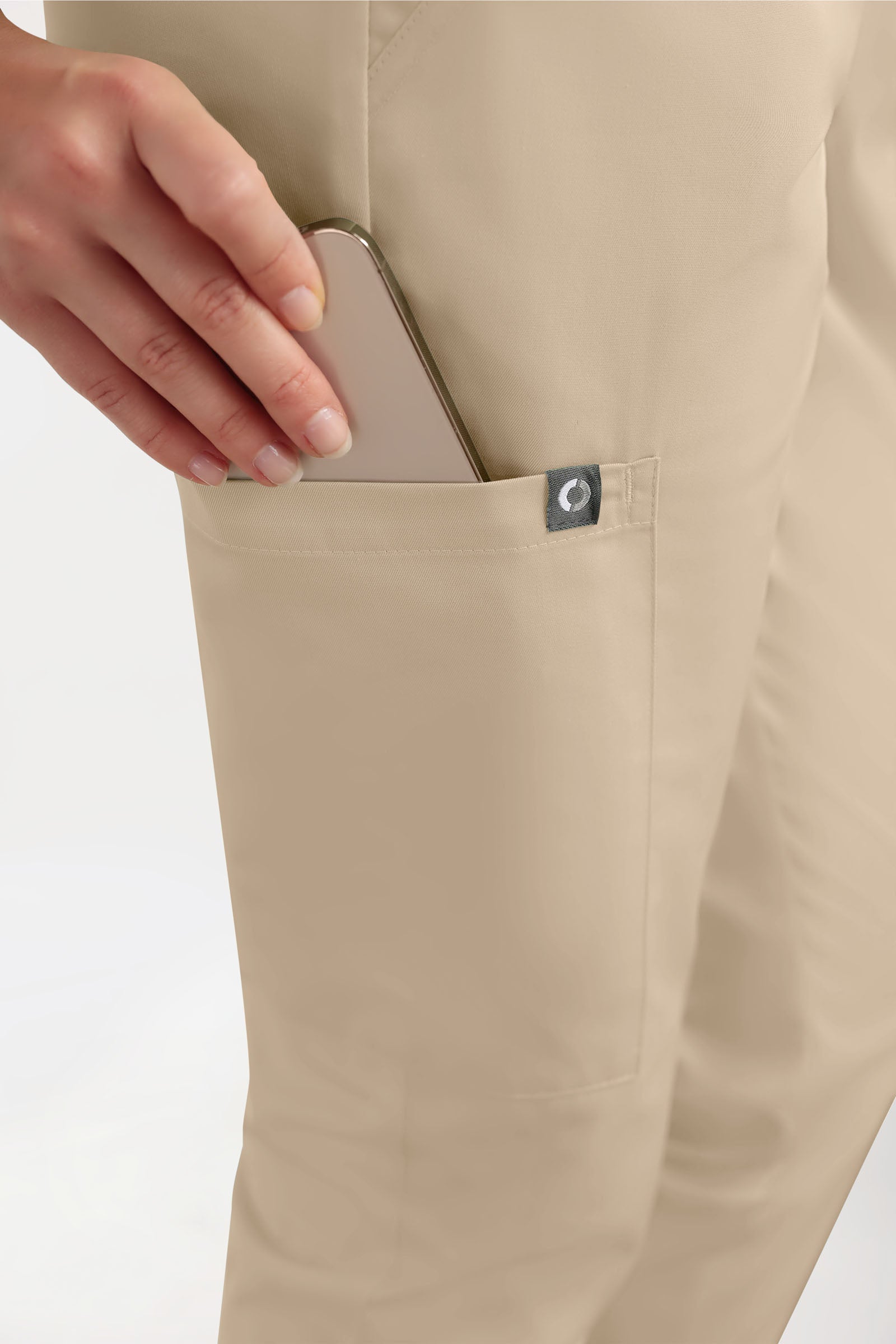 GREEN Stretch broek dames - joggingbroek style zand