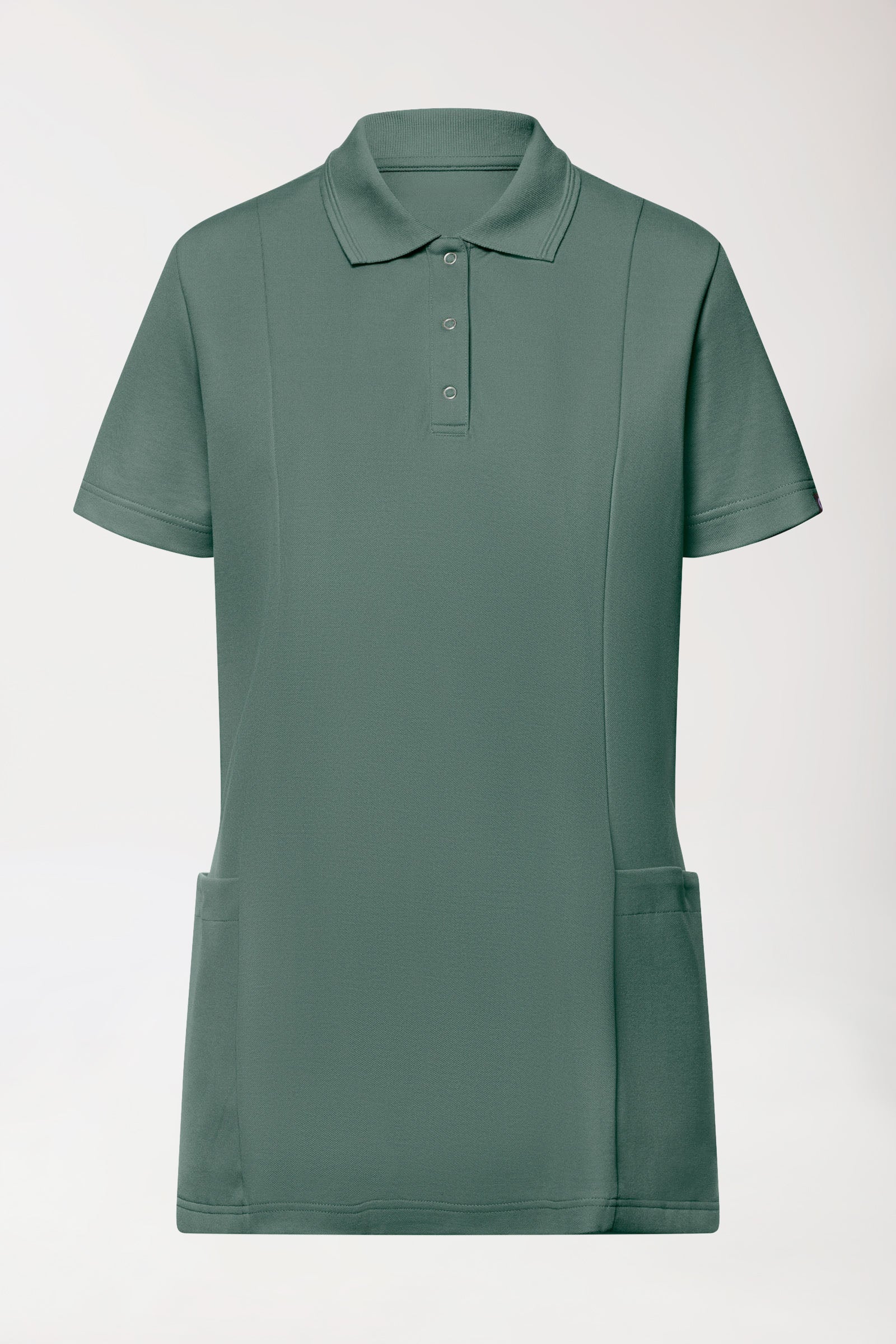 COMFY FLEX Stretch oversteektuniek dames - polokraag donkergroen