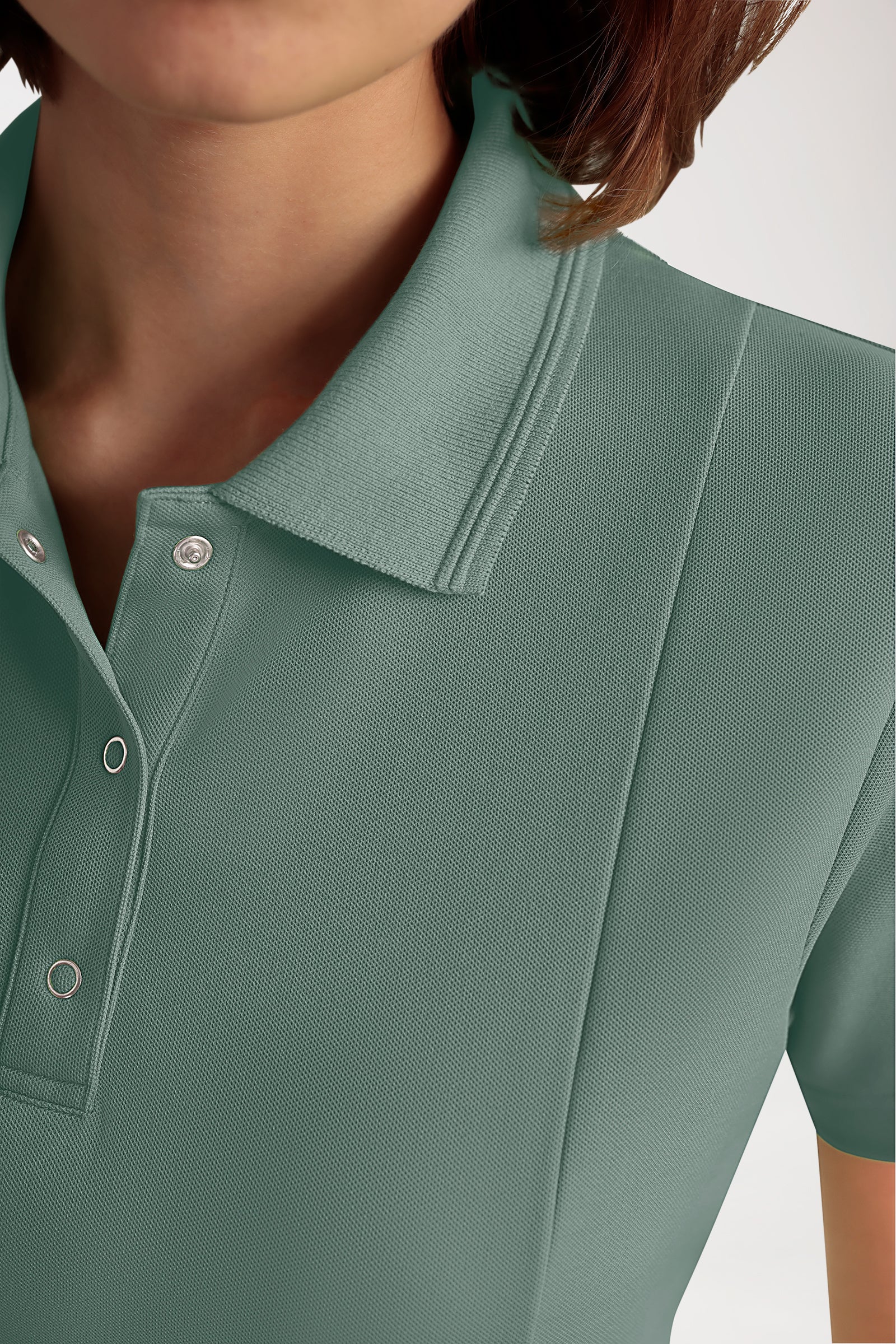 COMFY FLEX Stretch oversteektuniek dames - polokraag donkergroen