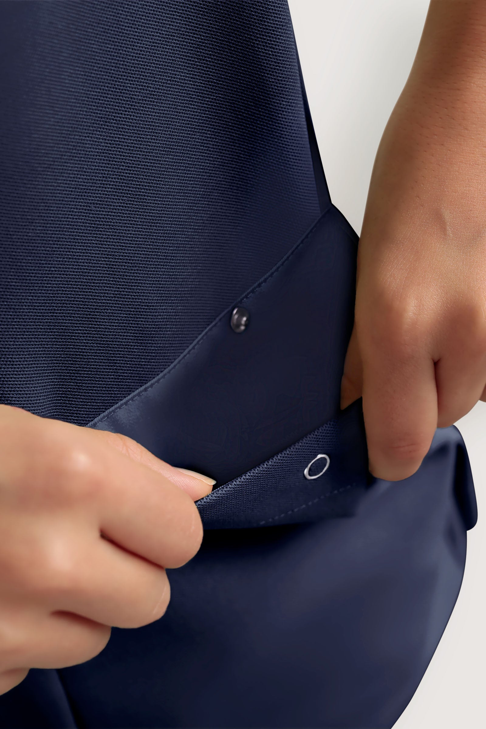 COMFY FLEX stretch oversteektuniek dames - met drukknopen navy