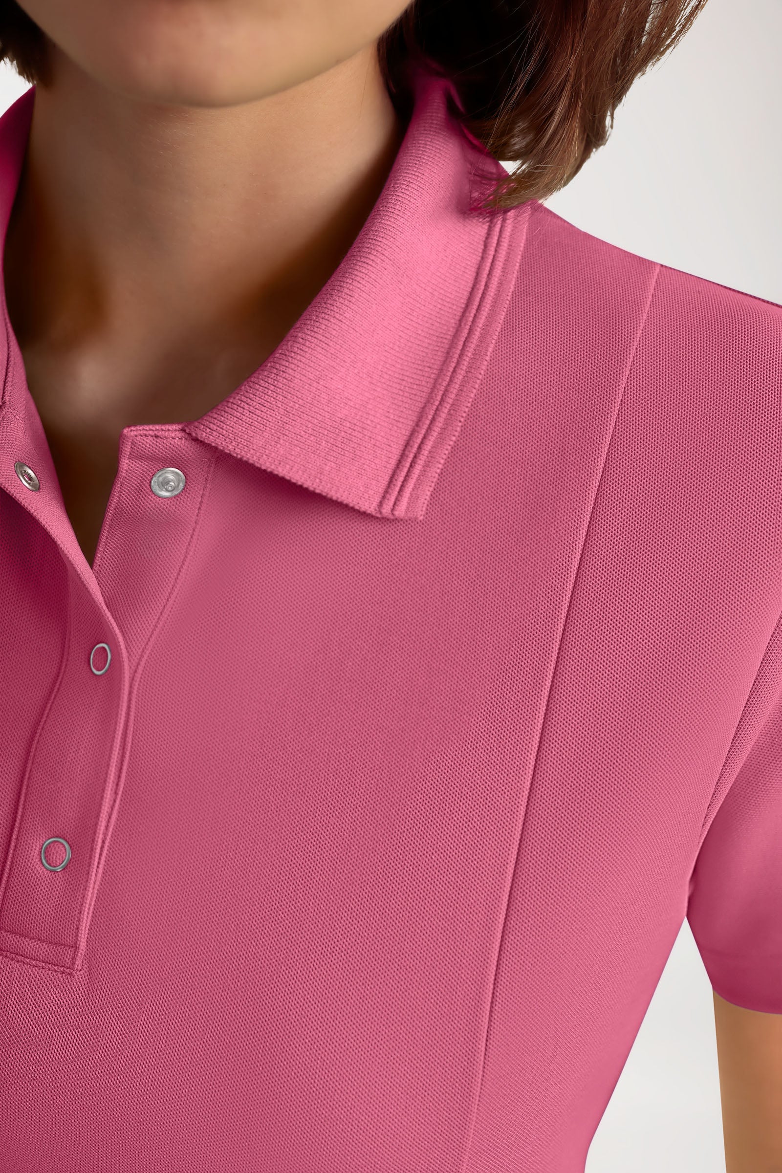 COMFY FLEX Stretch oversteektuniek dames - polokraag oud rose