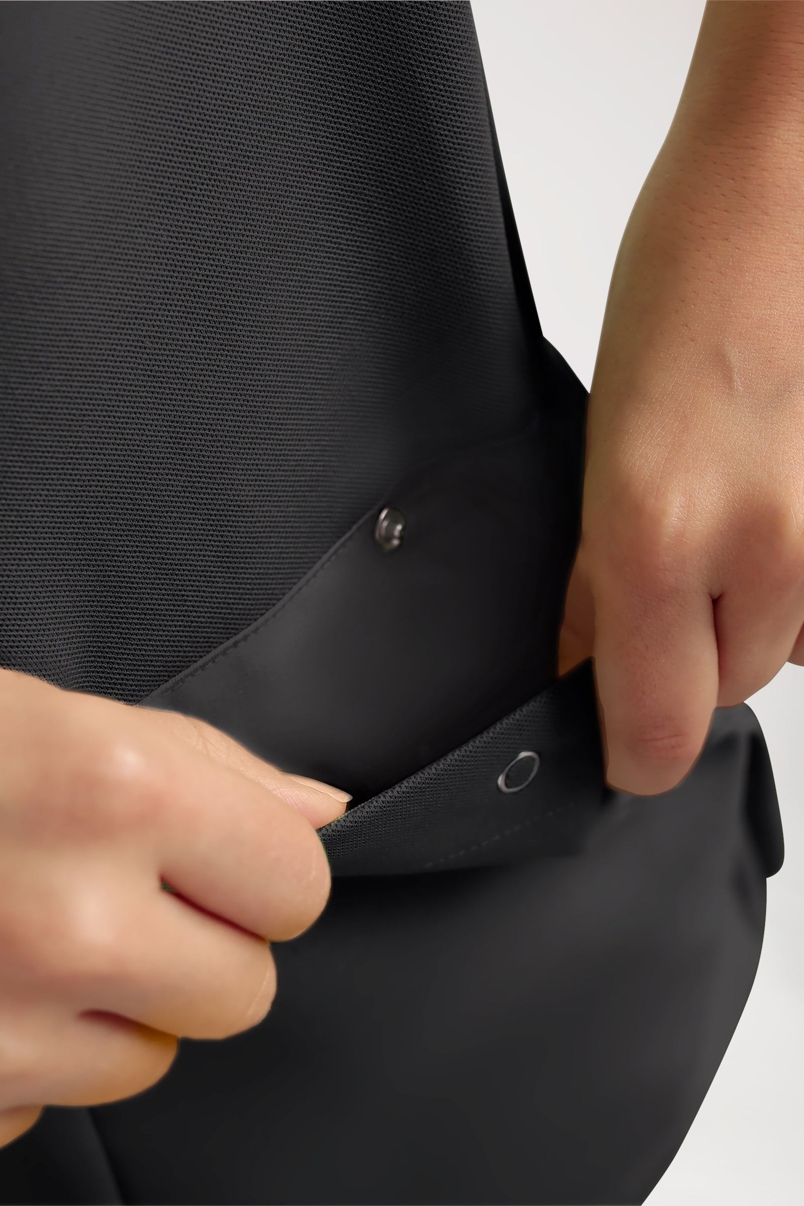 COMFY FLEX Stretch oversteektuniek dames - polokraag zwart