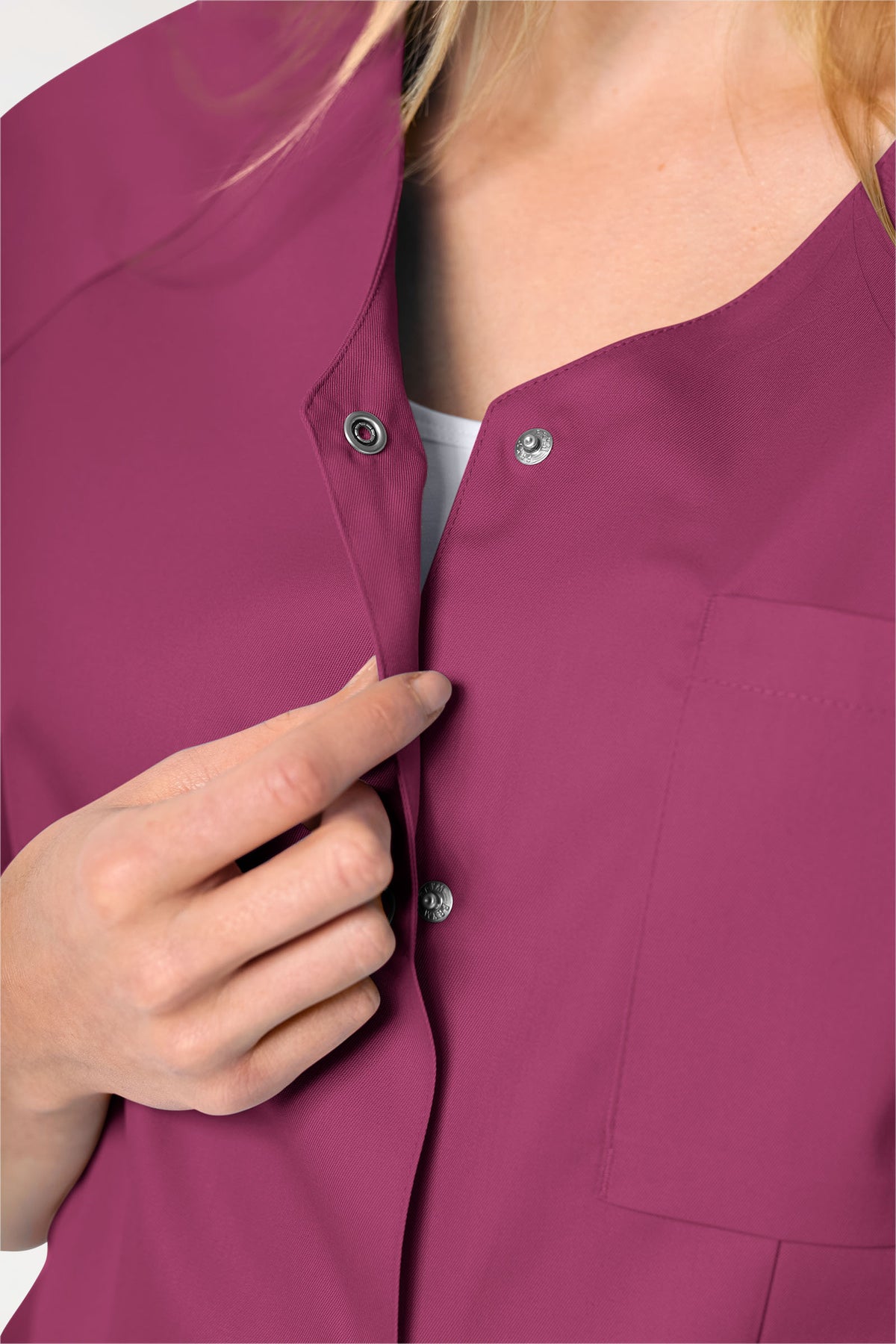 CORE tuniek dames - doorknoopsluiting berry