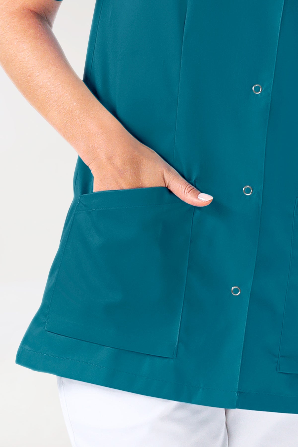 CORE tuniek dames - doorknoopsluiting petrol