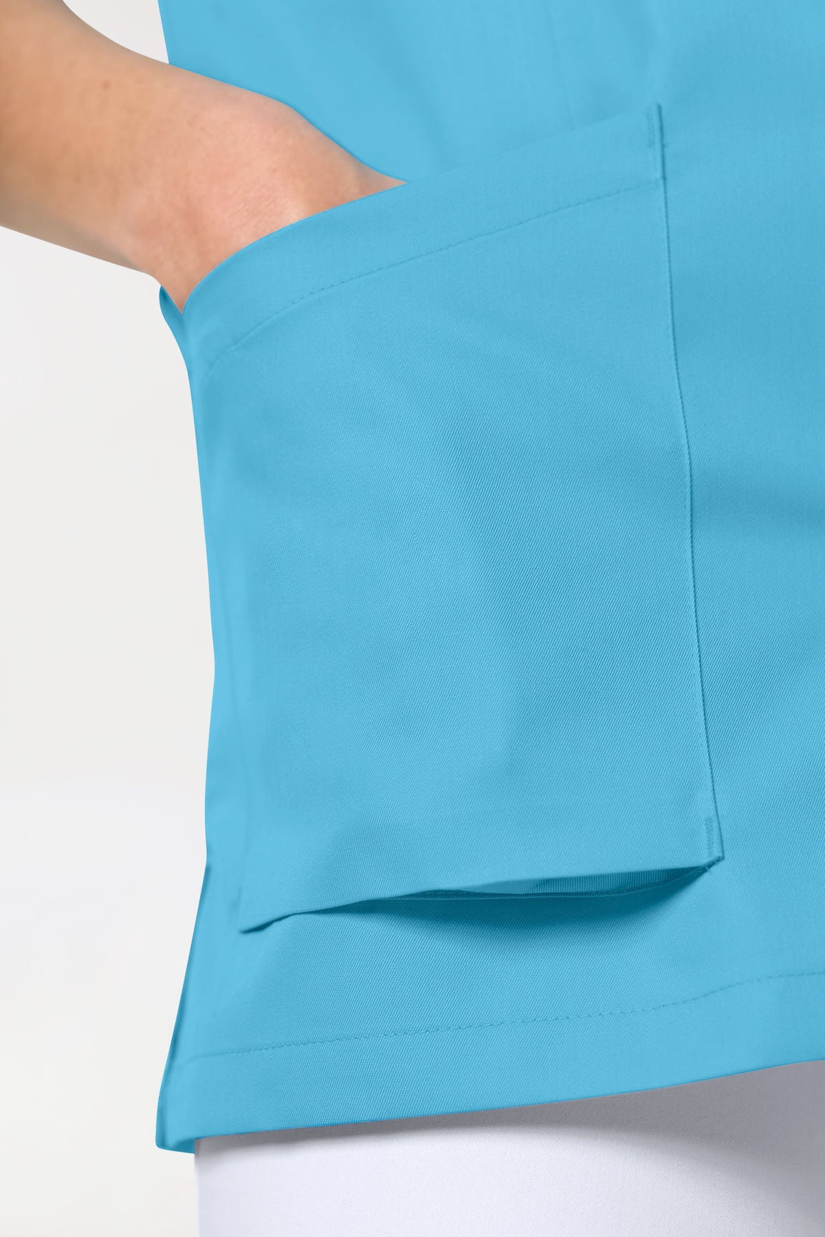 CORE tuniek dames - doorknoopsluiting turquoise